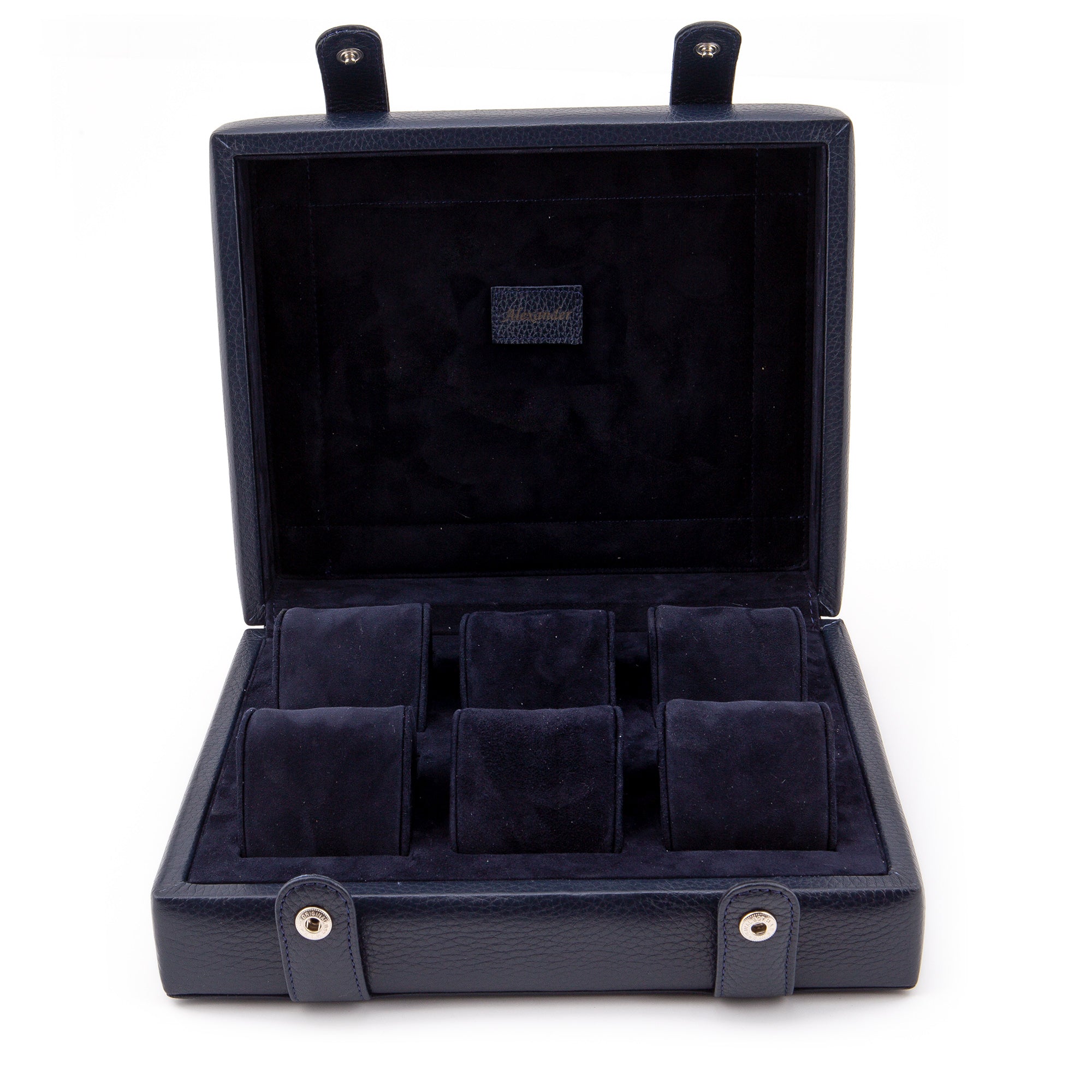 Arca Temporis Leather Watch Box for 6 / D.Blue