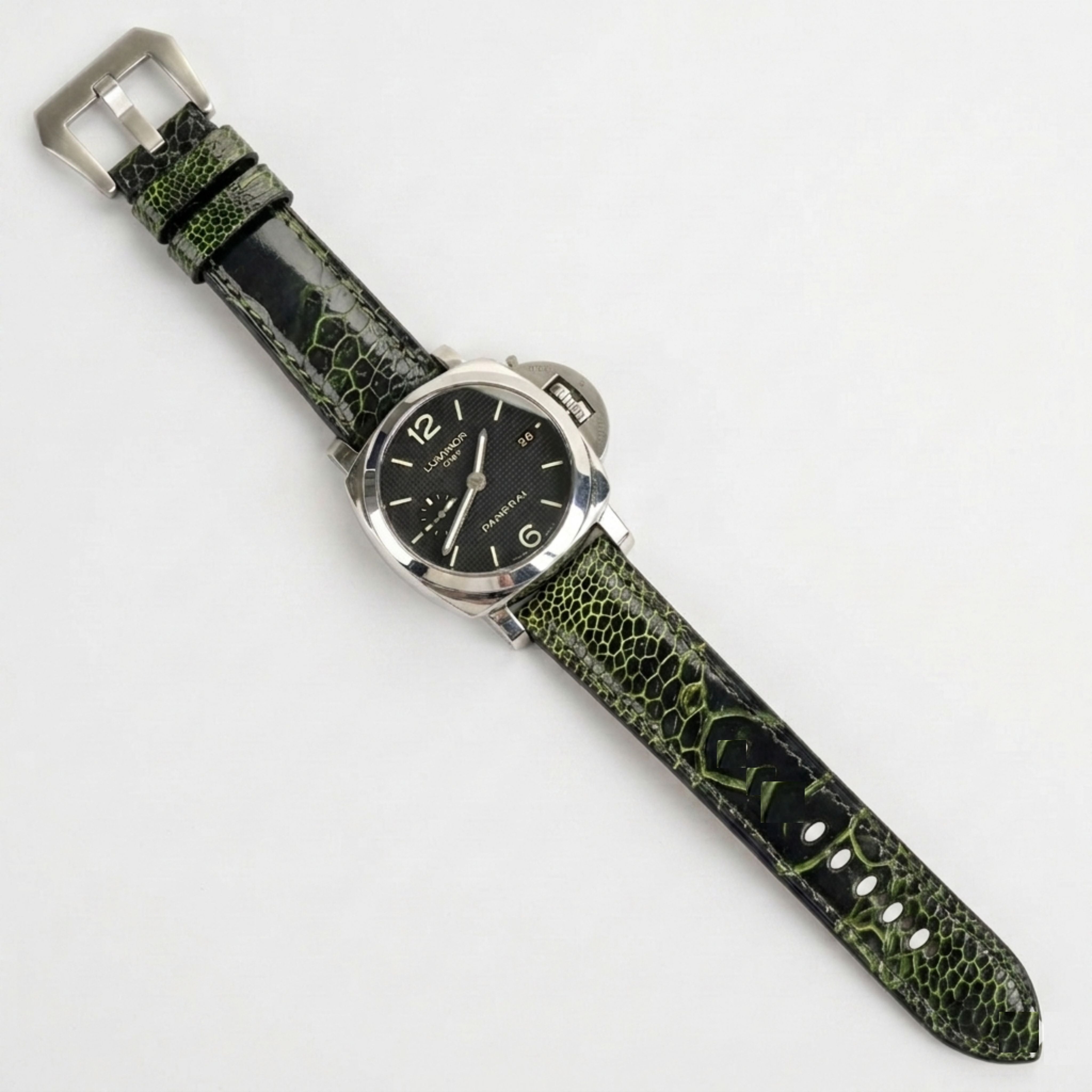 Florentine Series Ostrich Leather Strap / Green