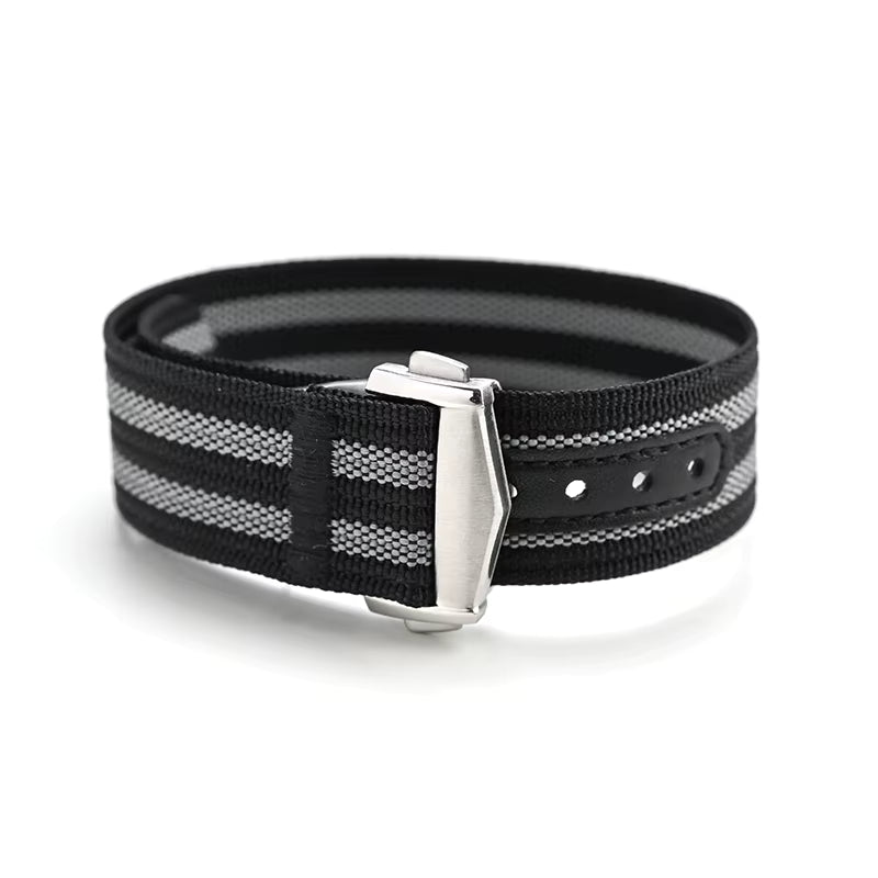 Textile Watch Strap with Deployment Clasp