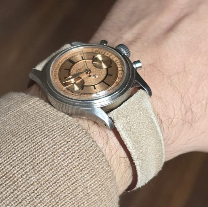 Suede Leather Strap -  Beige