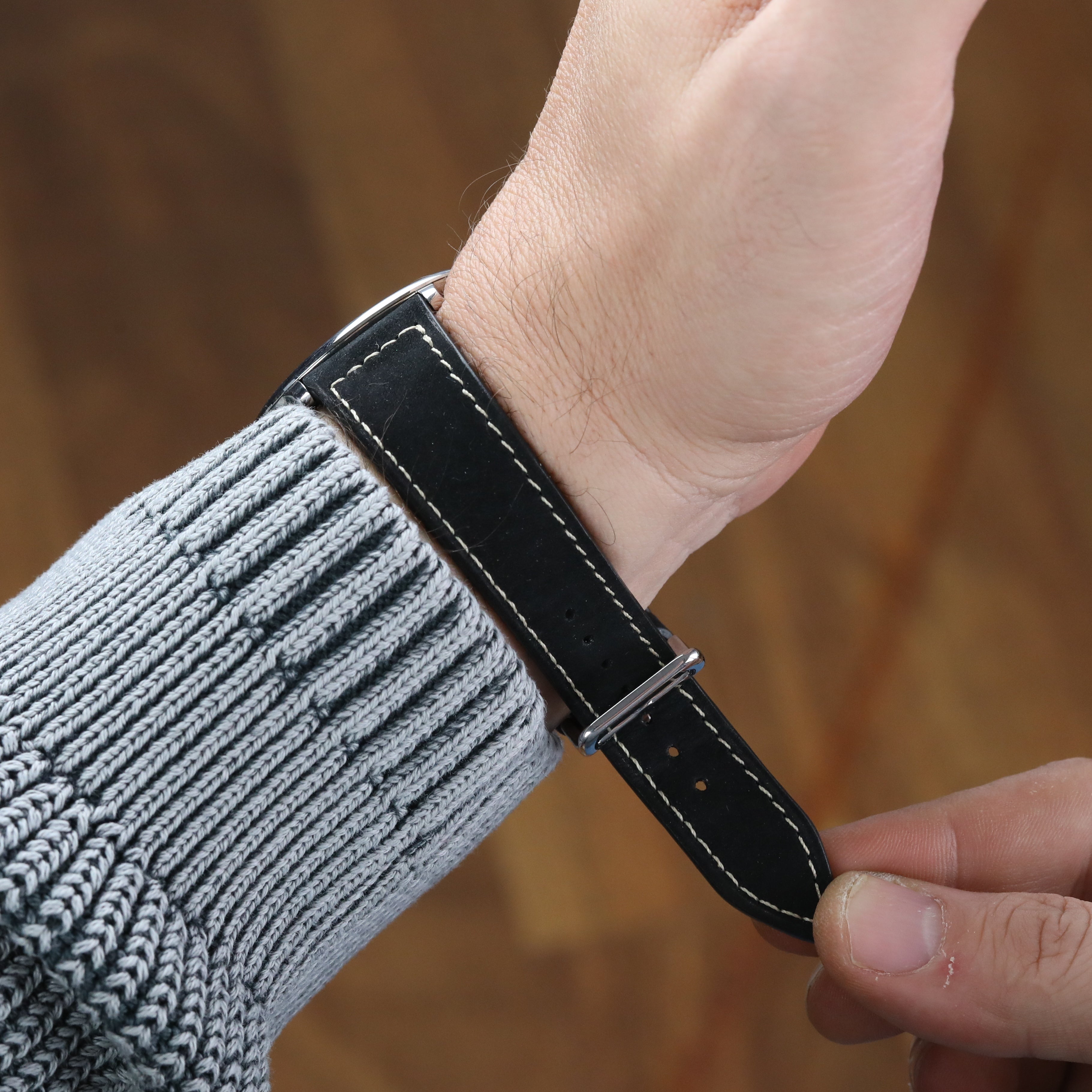 Nubuck Leather Strap - Black