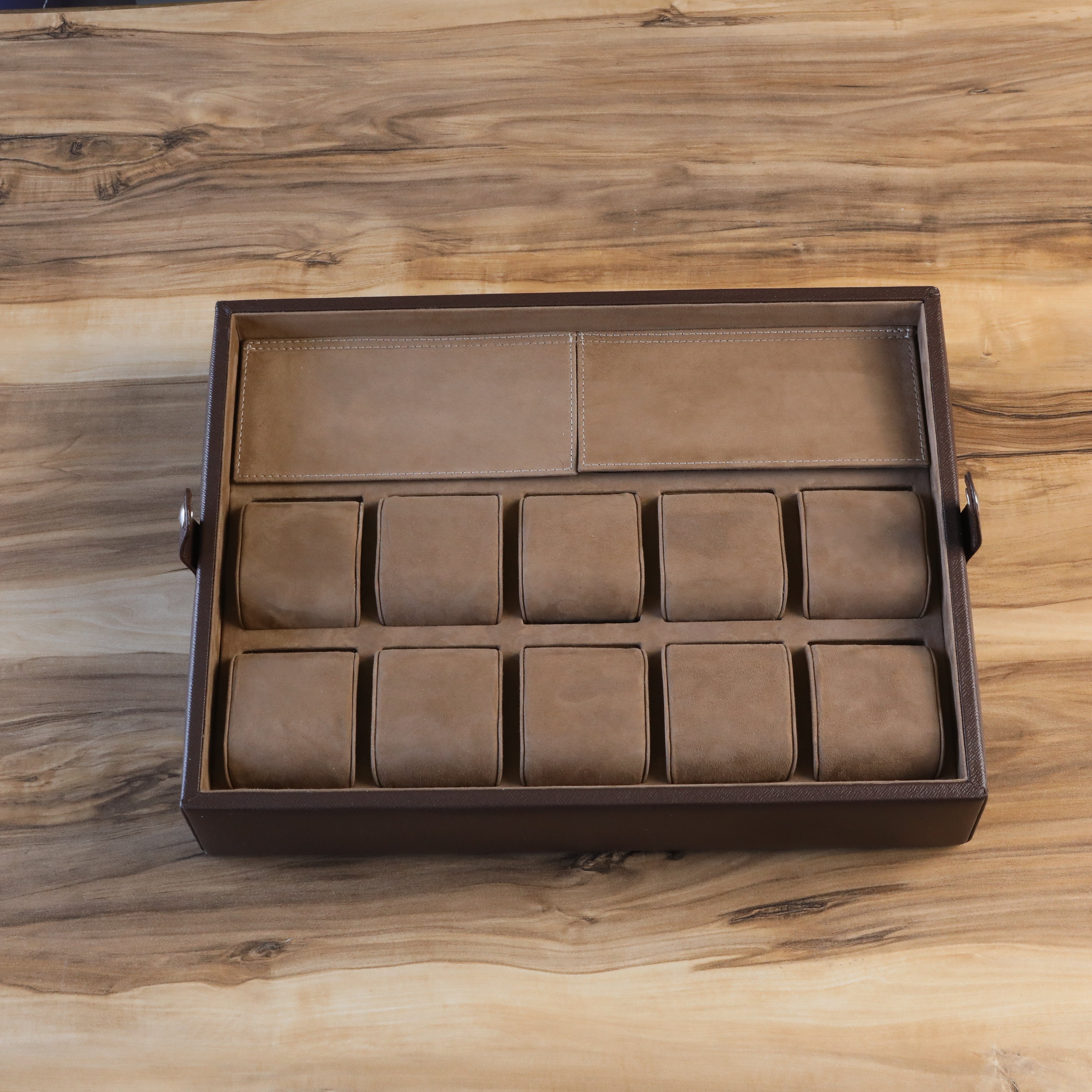 Leather Watch Box for 10 / Brown