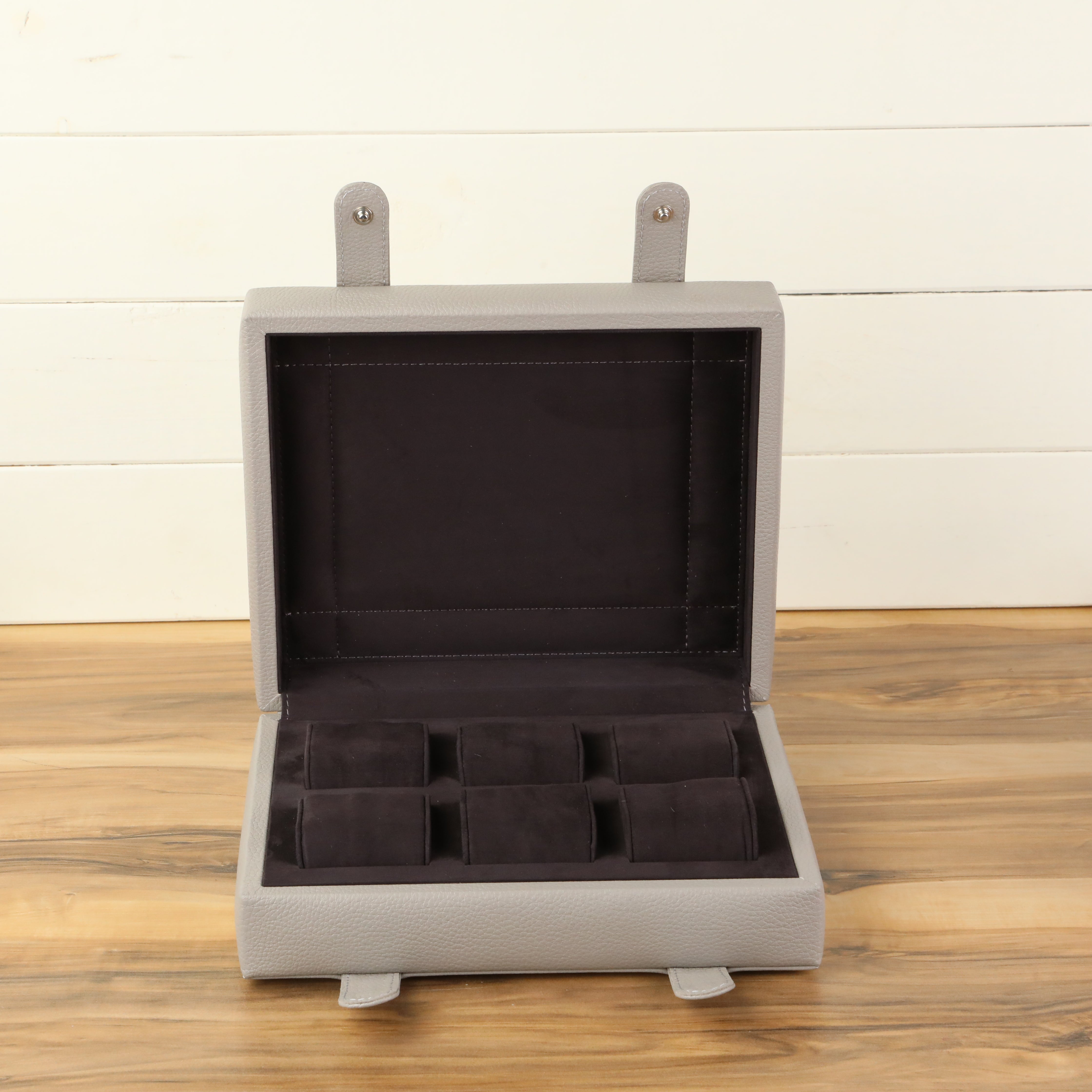 Arca Temporis Leather Watch Box for 6 /  Anthracite