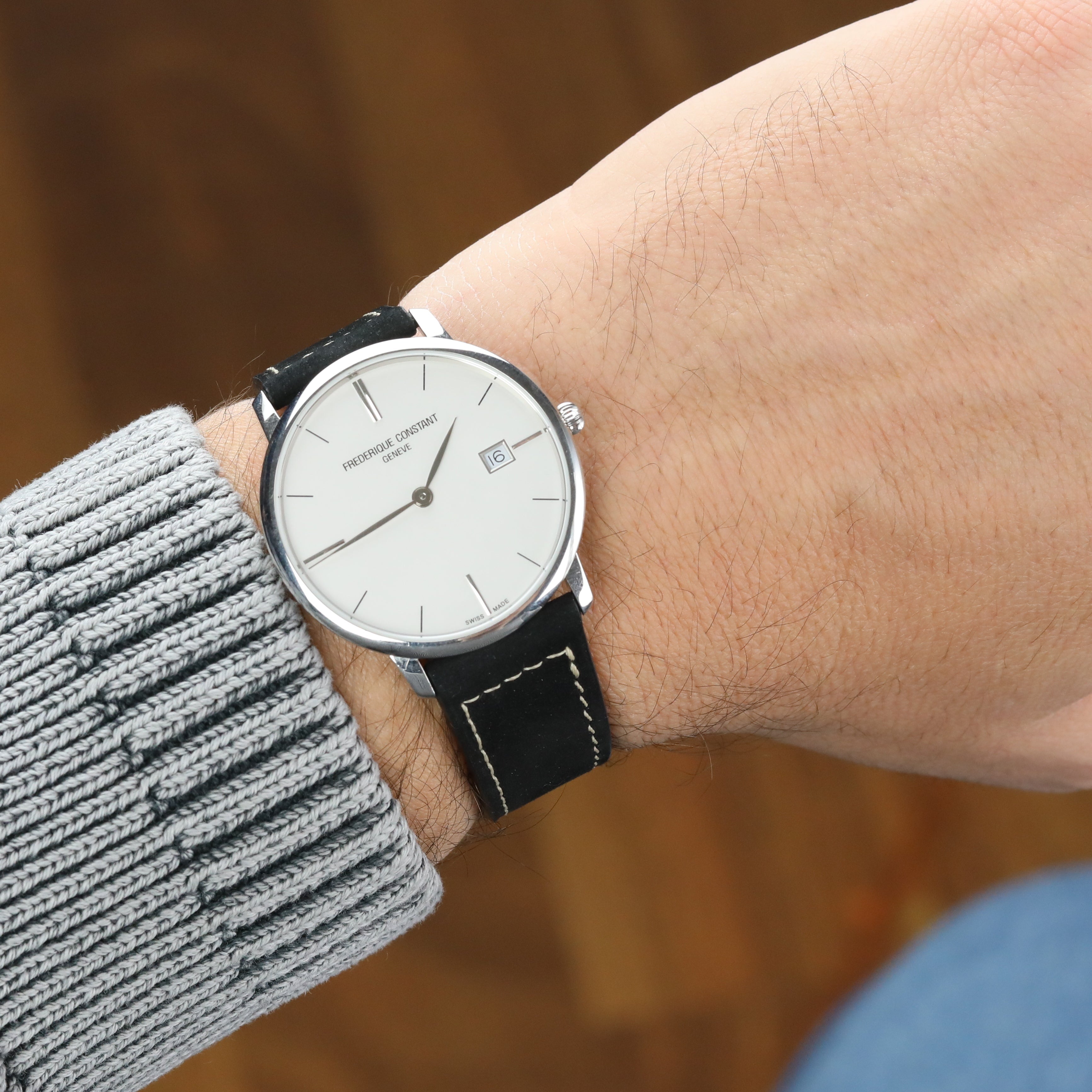 Nubuck Leather Strap - Black