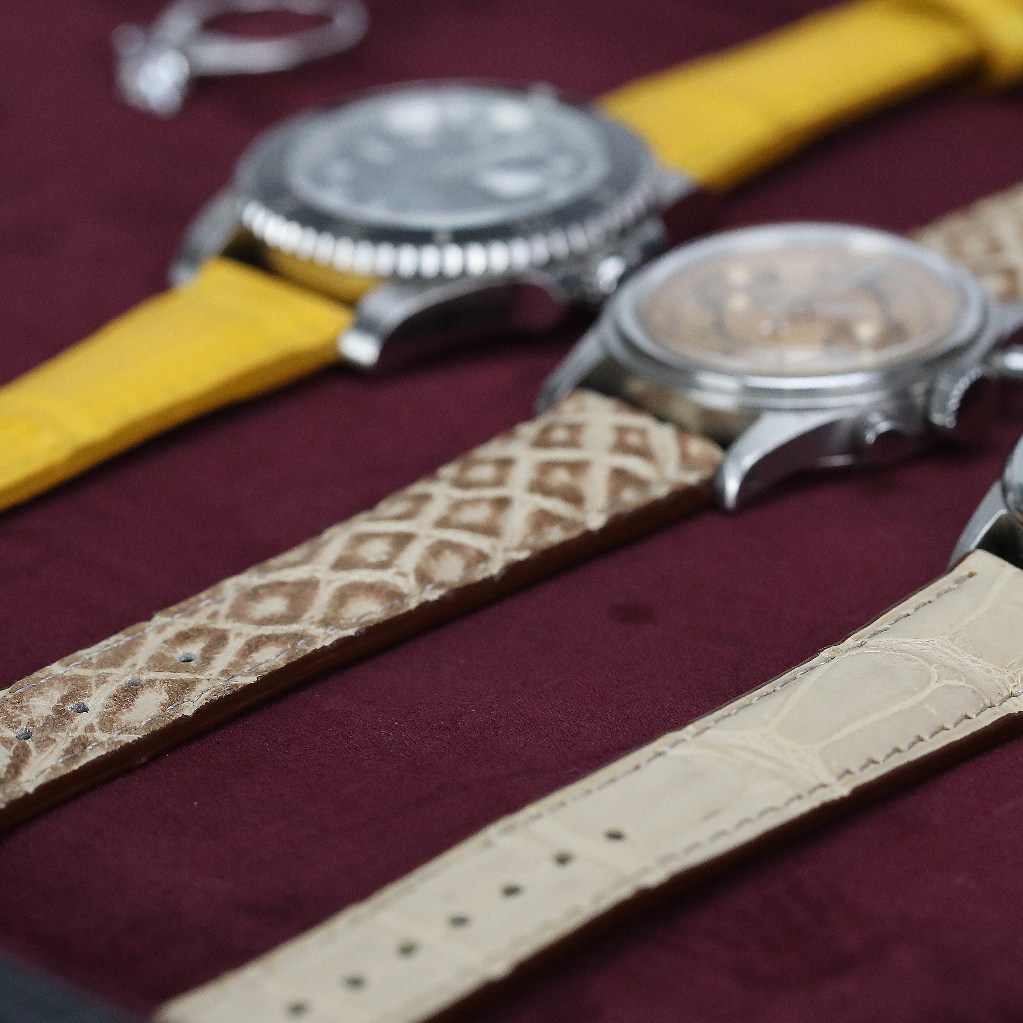 Genuine Croc. Leather Watch Strap