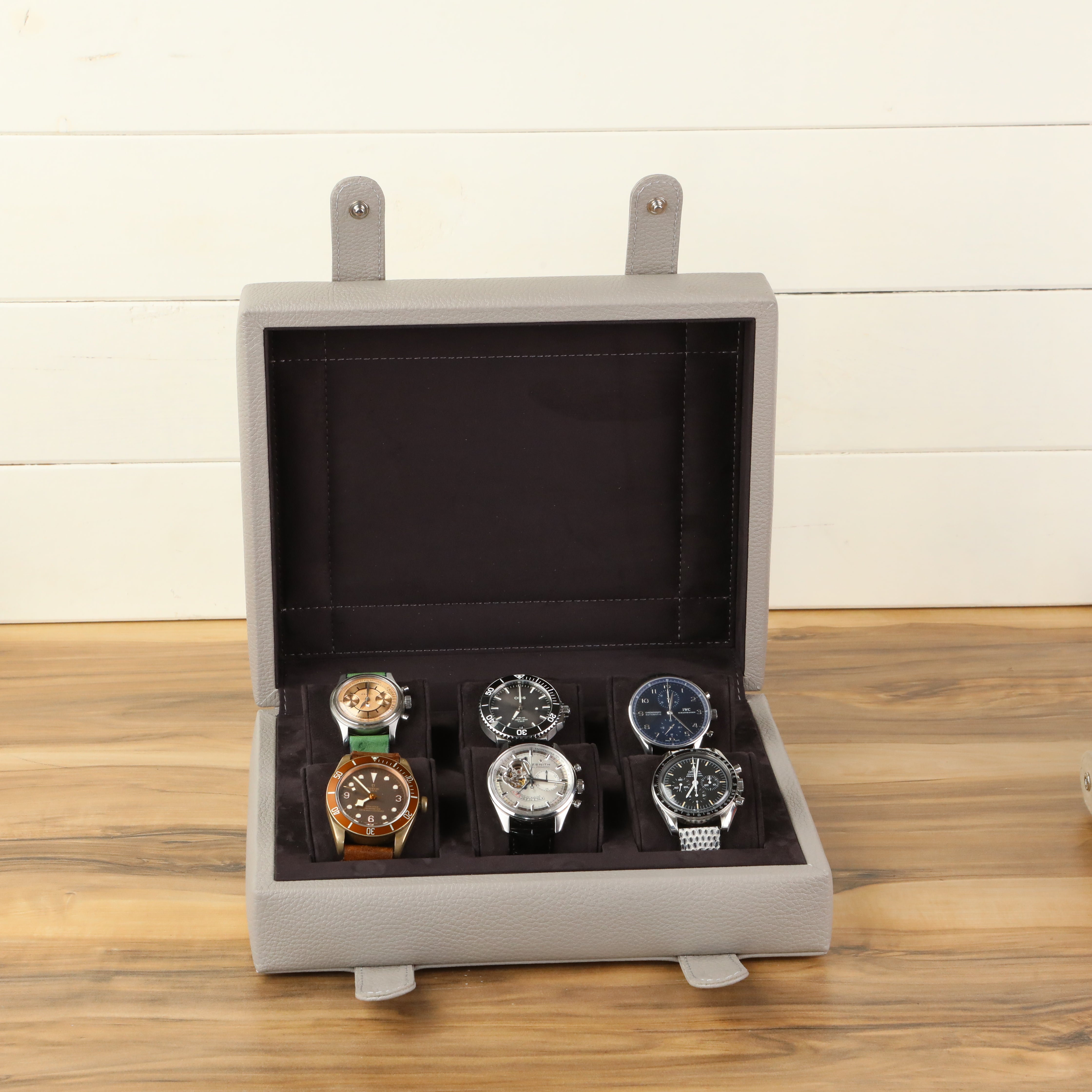 Arca Temporis Leather Watch Box for 6 /  Anthracite