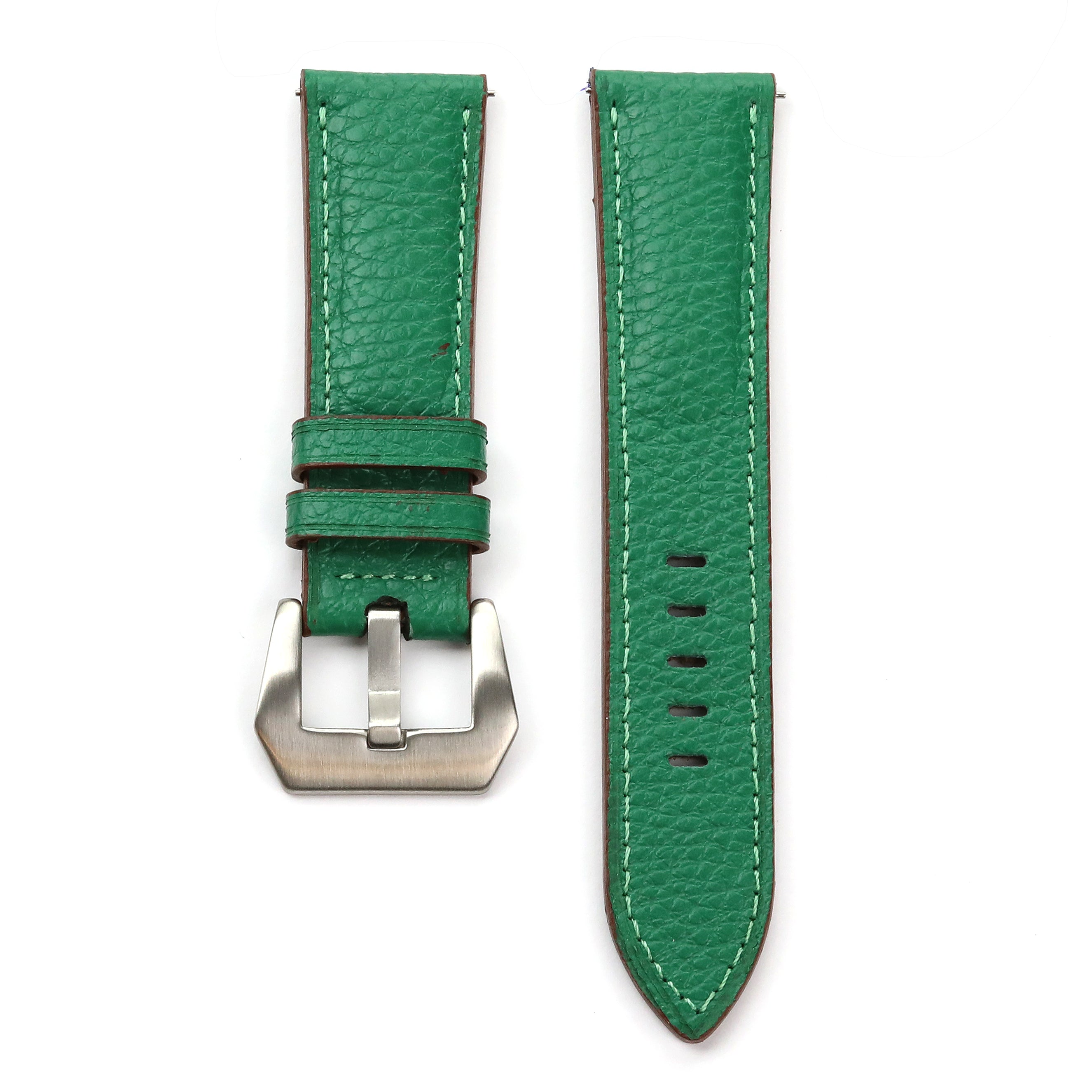 Florentine Series Suede Leather Strap /  Green
