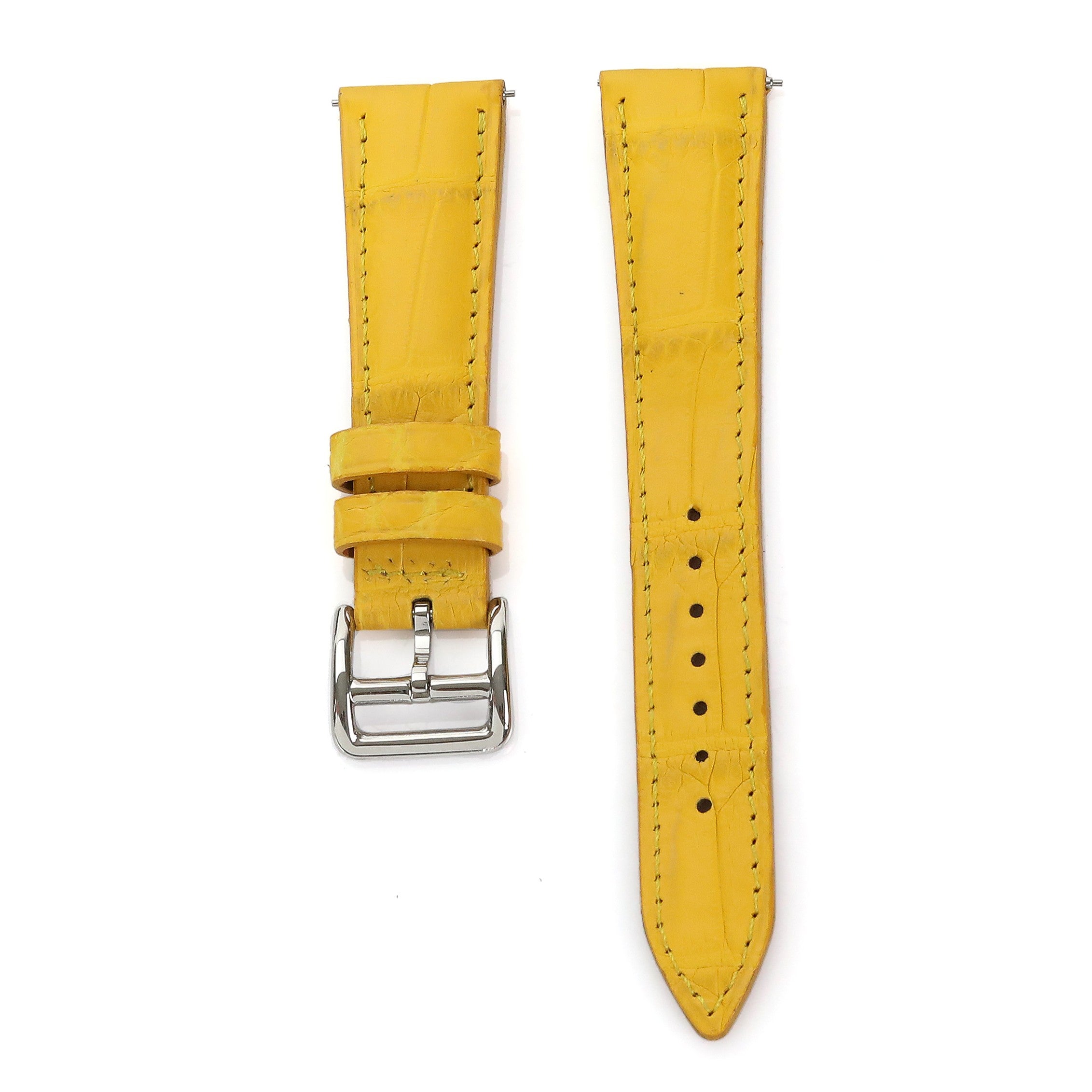 Genuine Croc. Leather Watch Strap