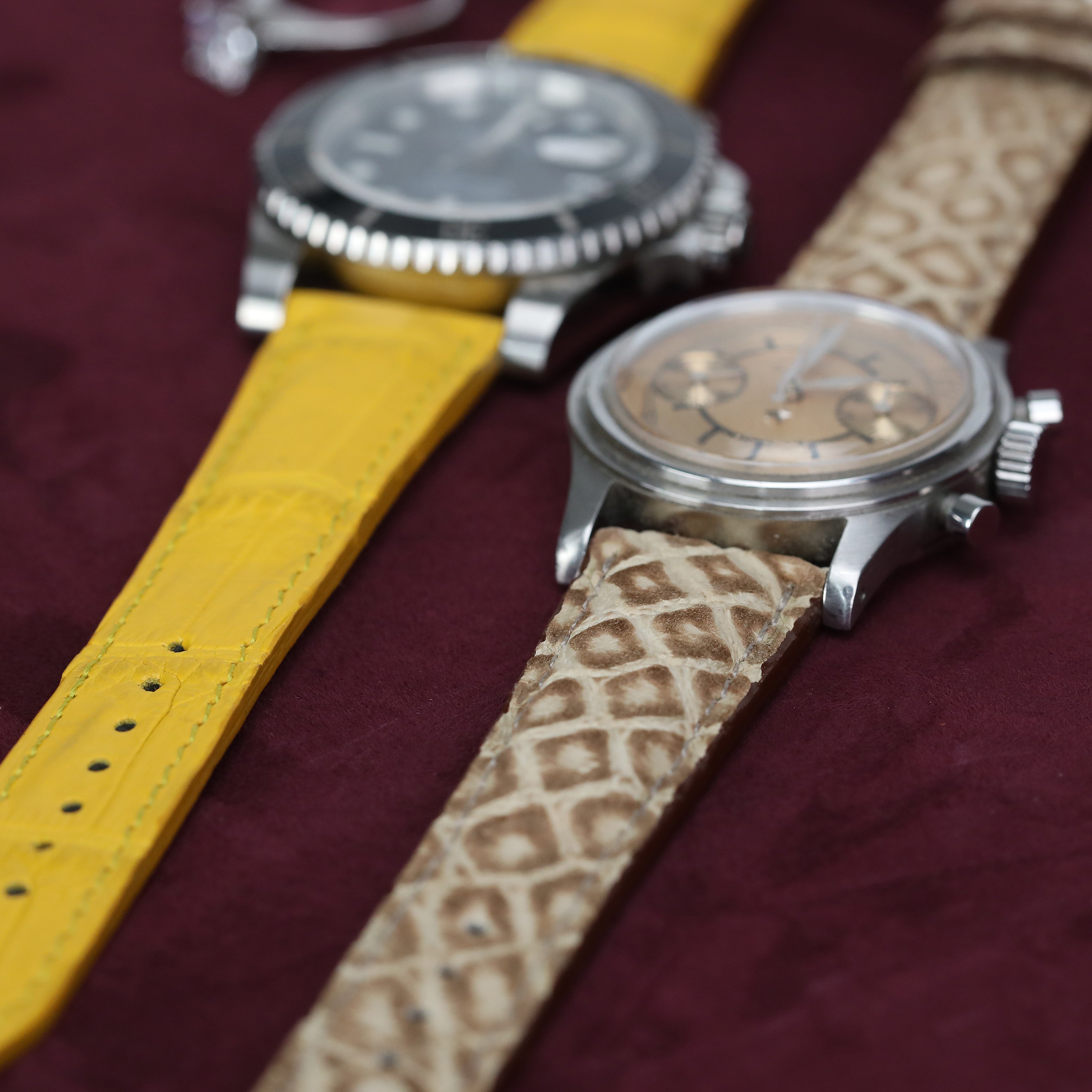 Genuine Croc. Leather Watch Strap