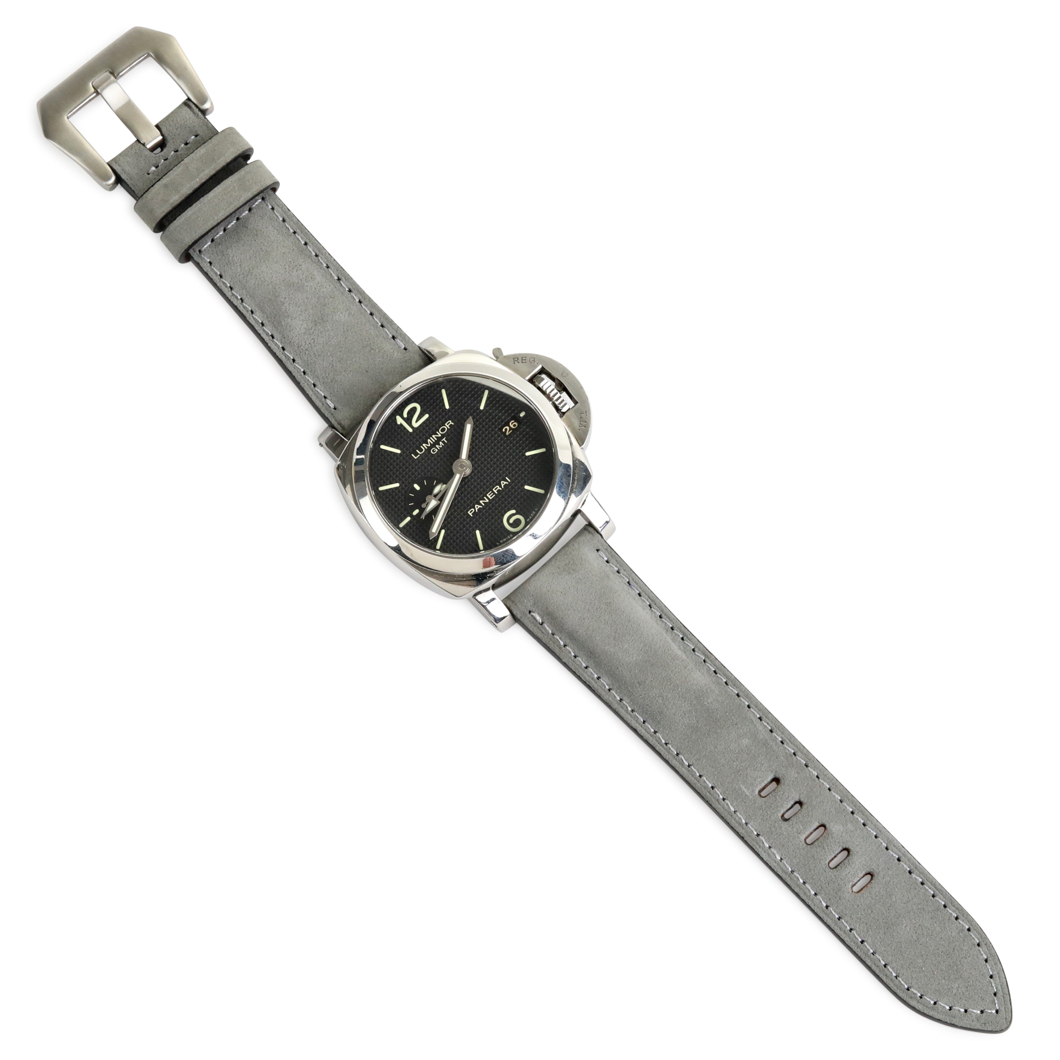 Florentine Series Suede Leather Strap / Grey