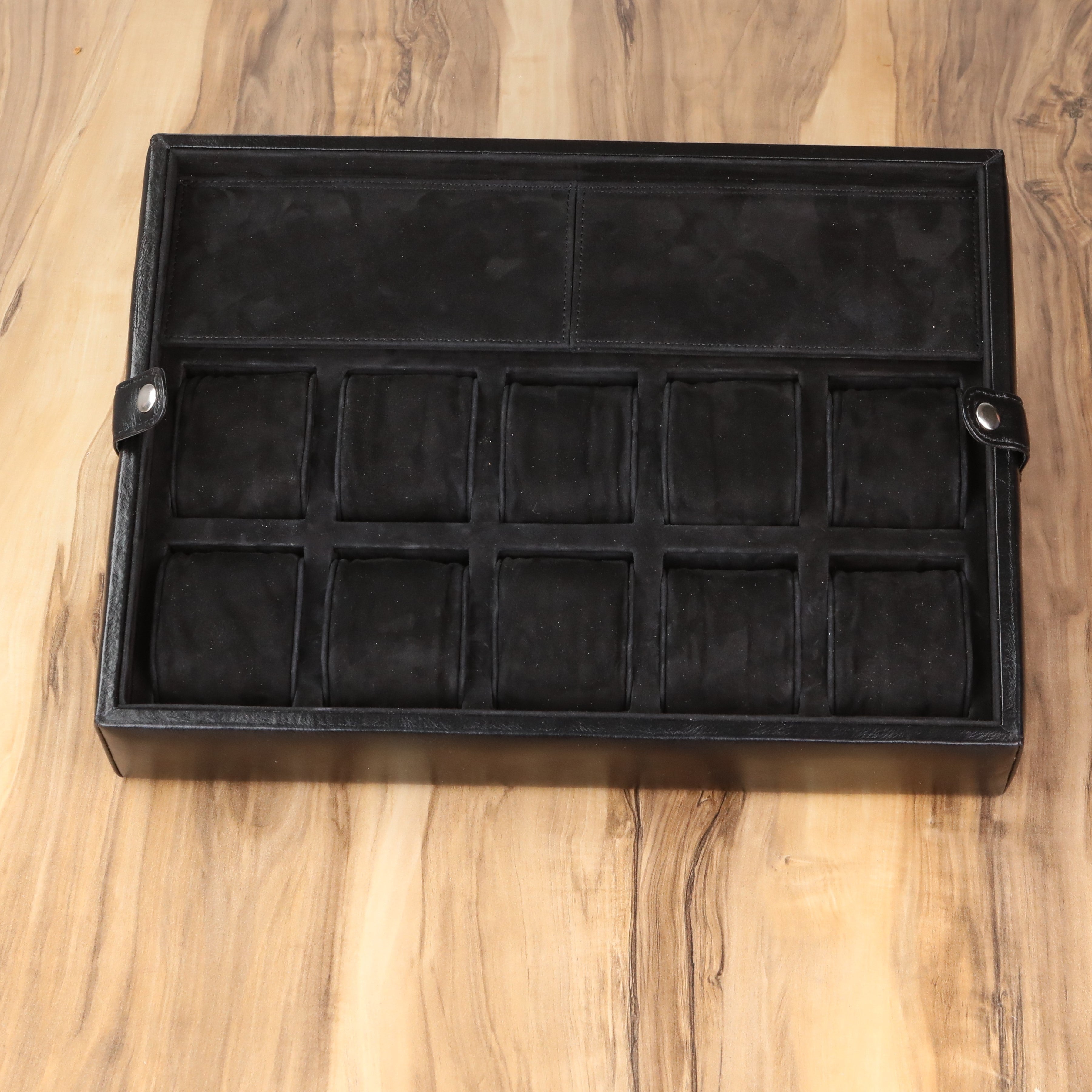 Leather Watch Box for 10  / Black