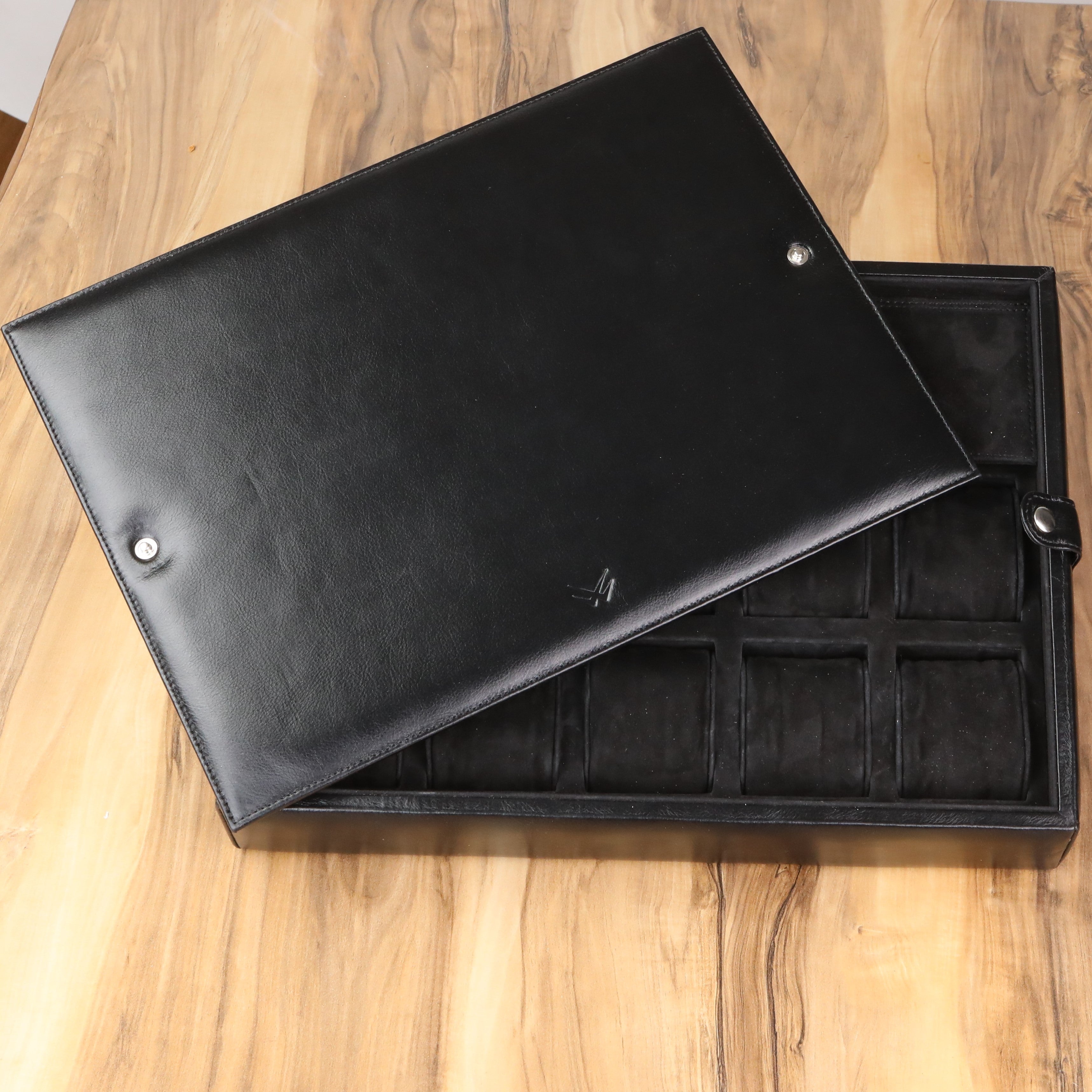 Leather Watch Box for 10  / Black