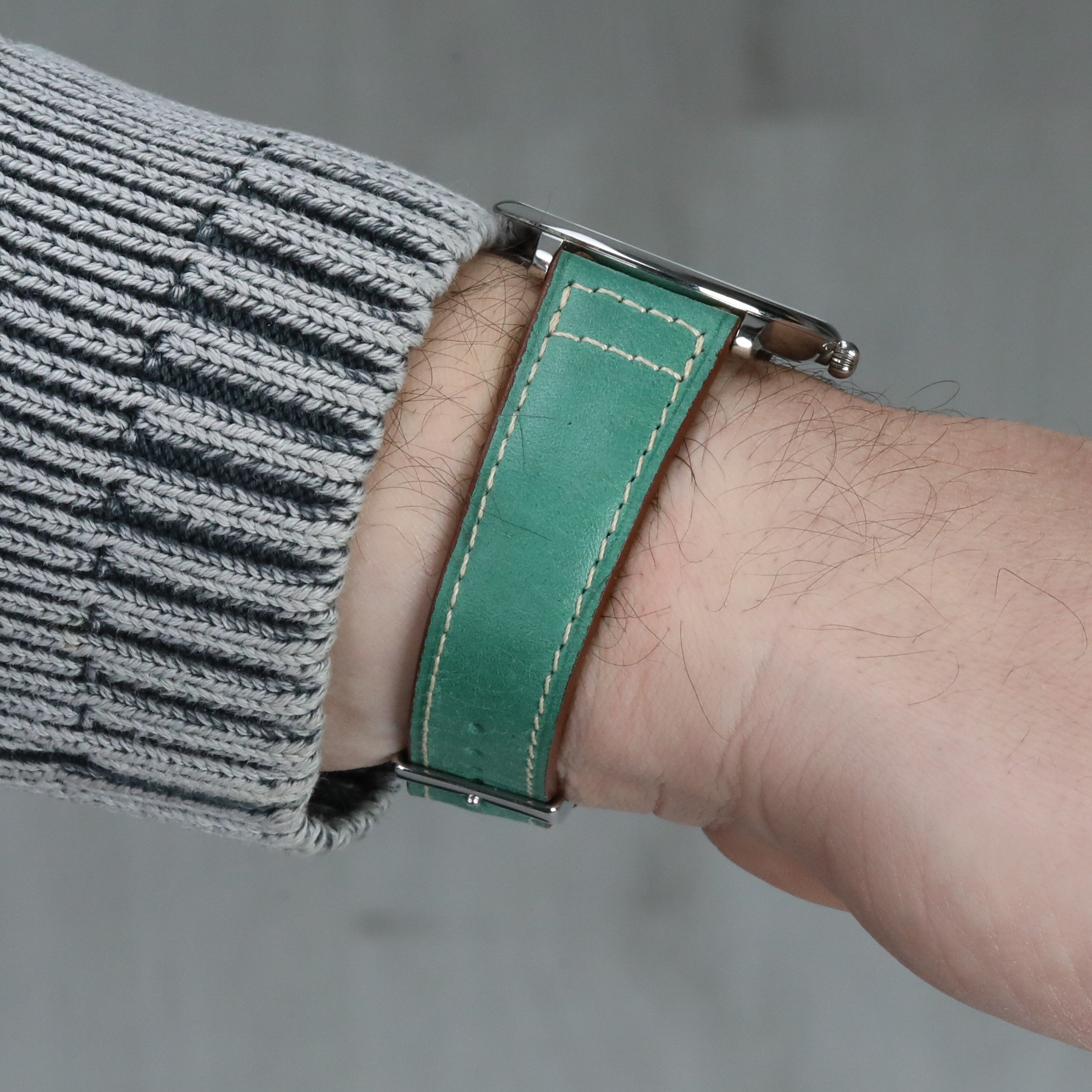 Pueblo Leather Watch Strap - Green