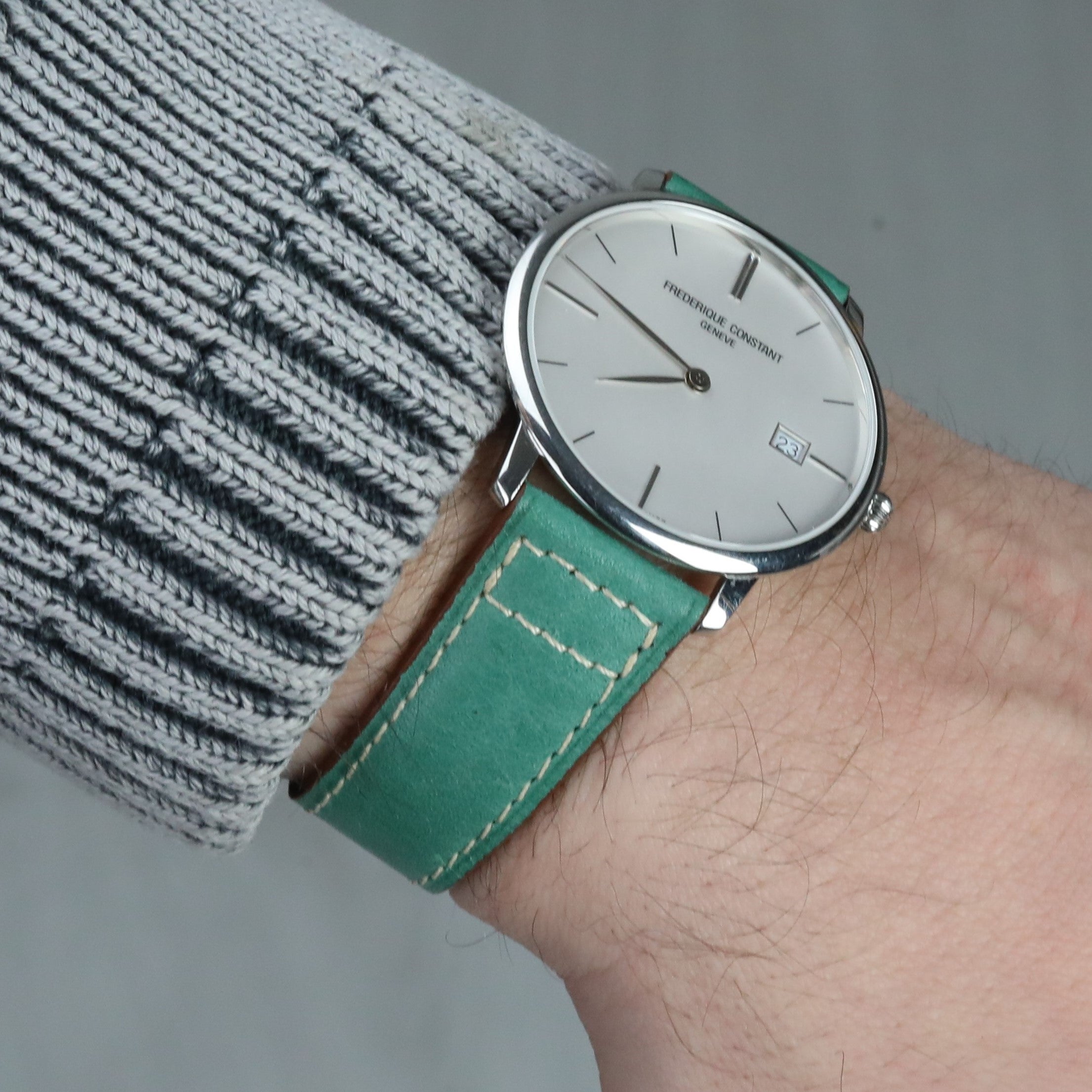 Pueblo Leather Watch Strap - Green