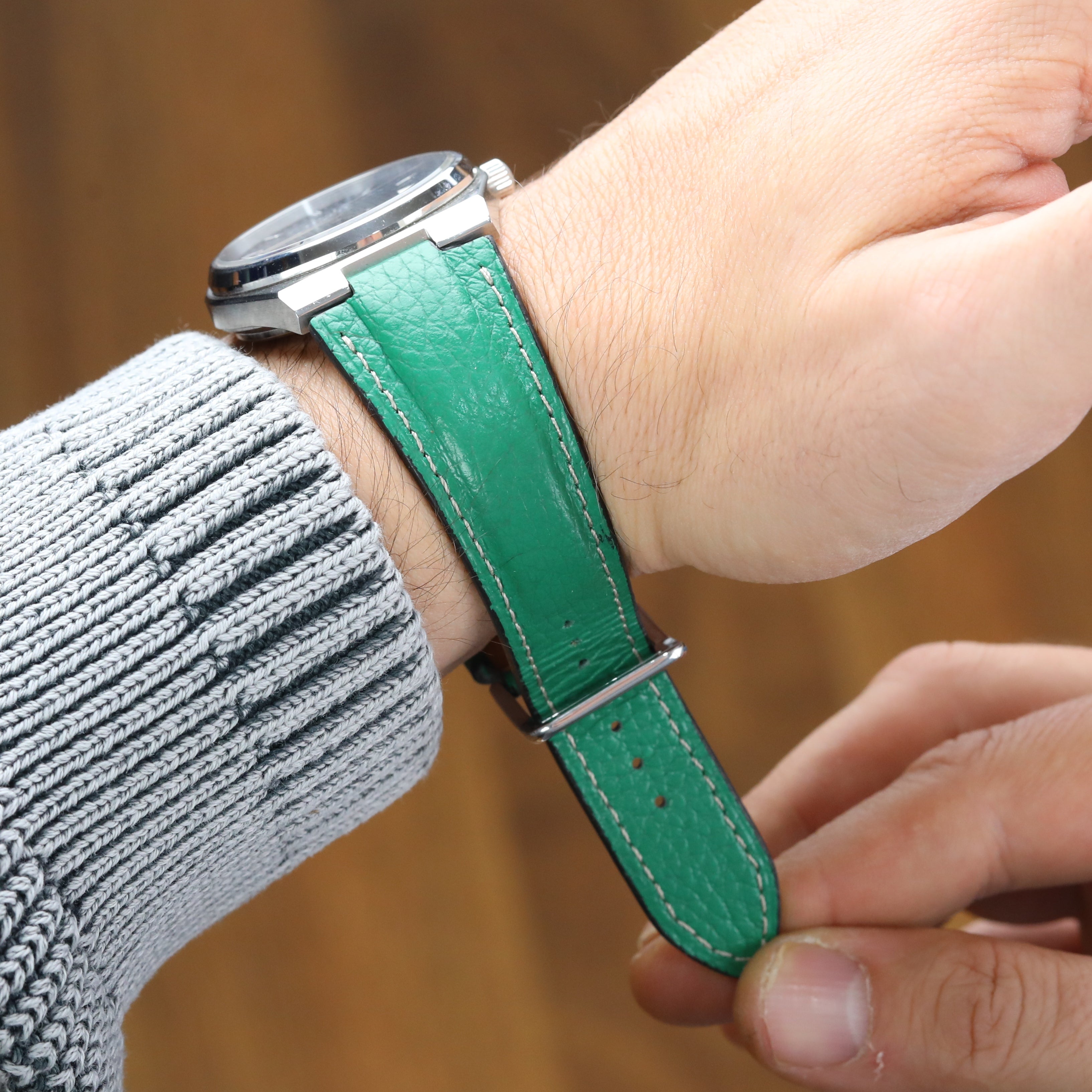 Prx Leather Strap - Green