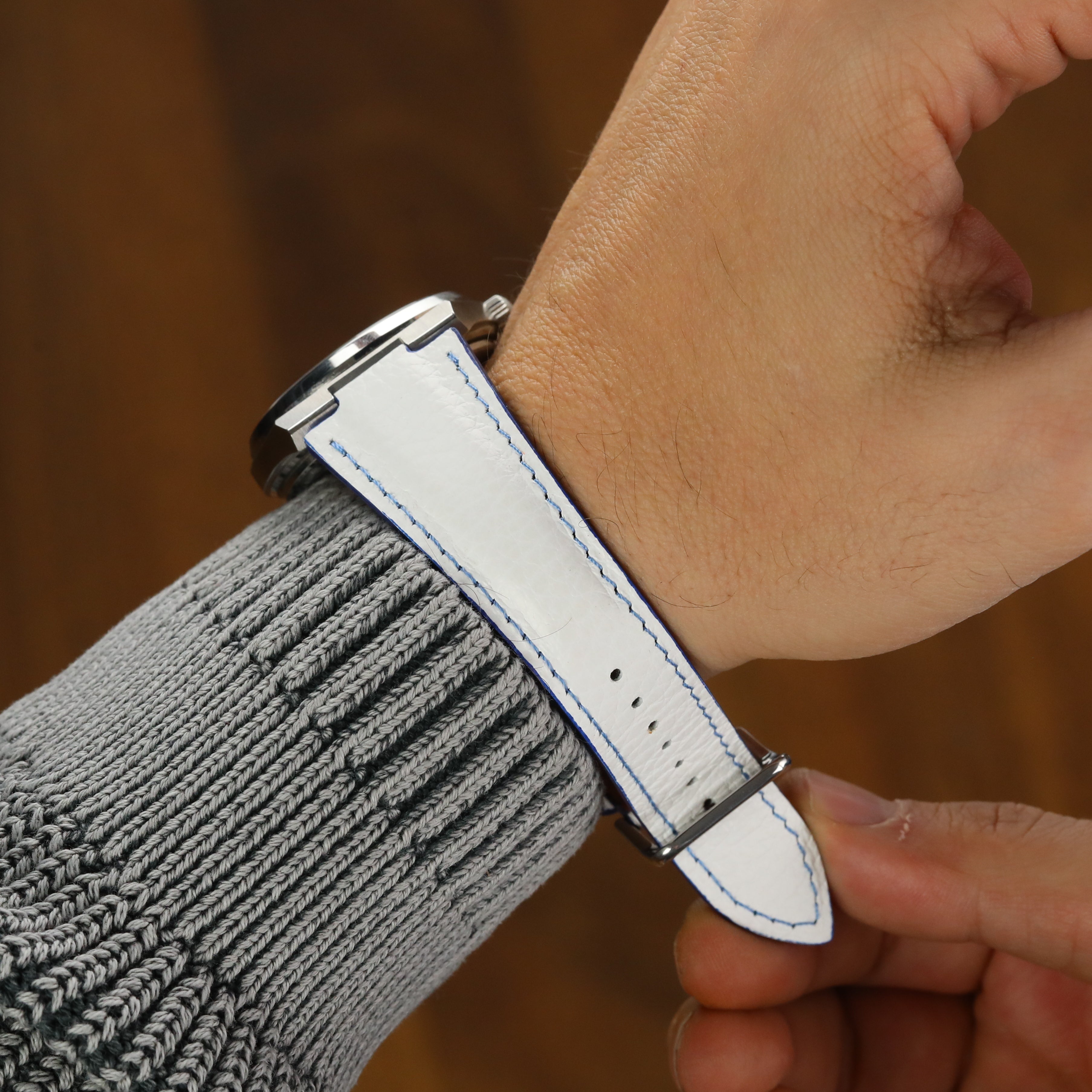Prx Leather Strap - White
