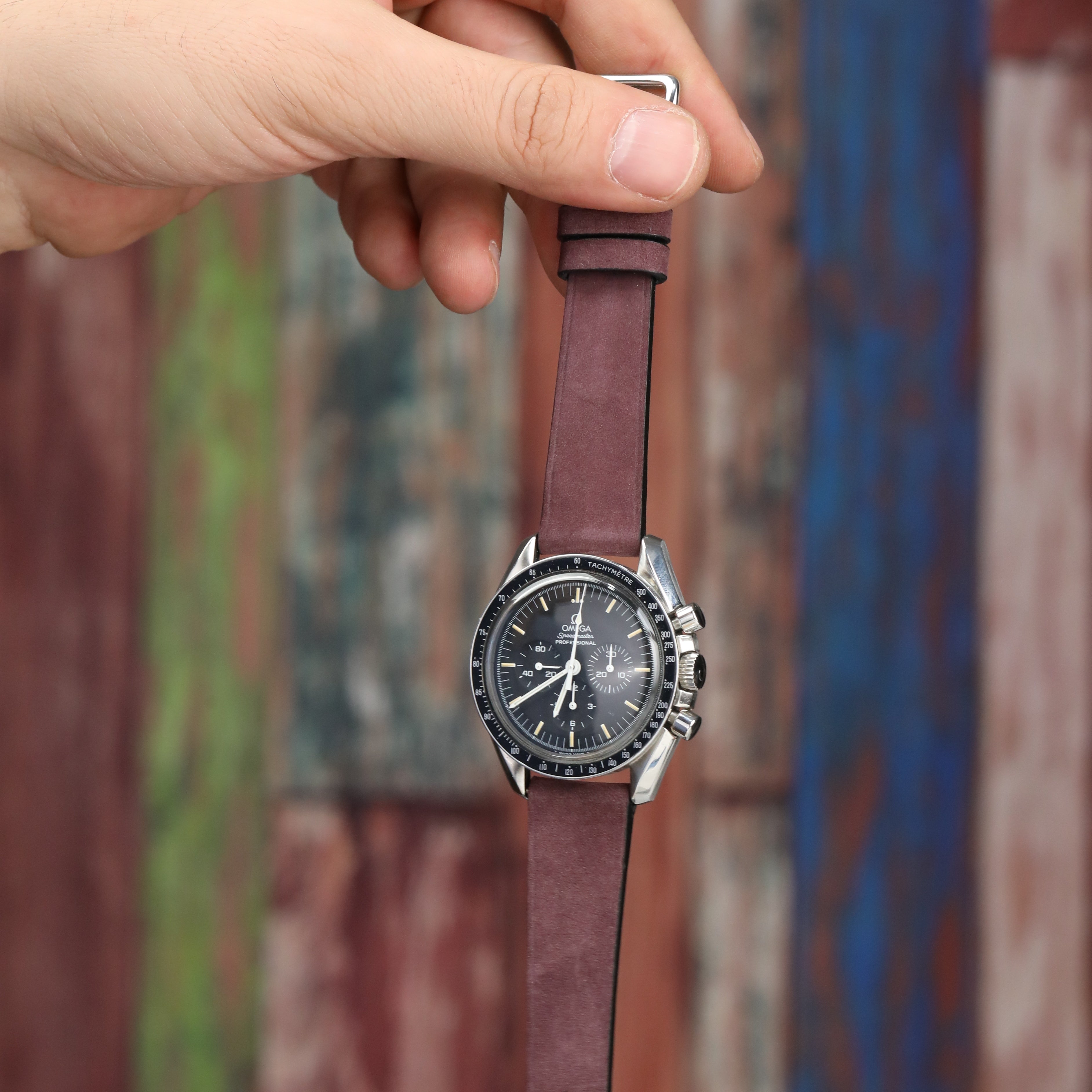 Nubuck Slim Leather Watch Strap