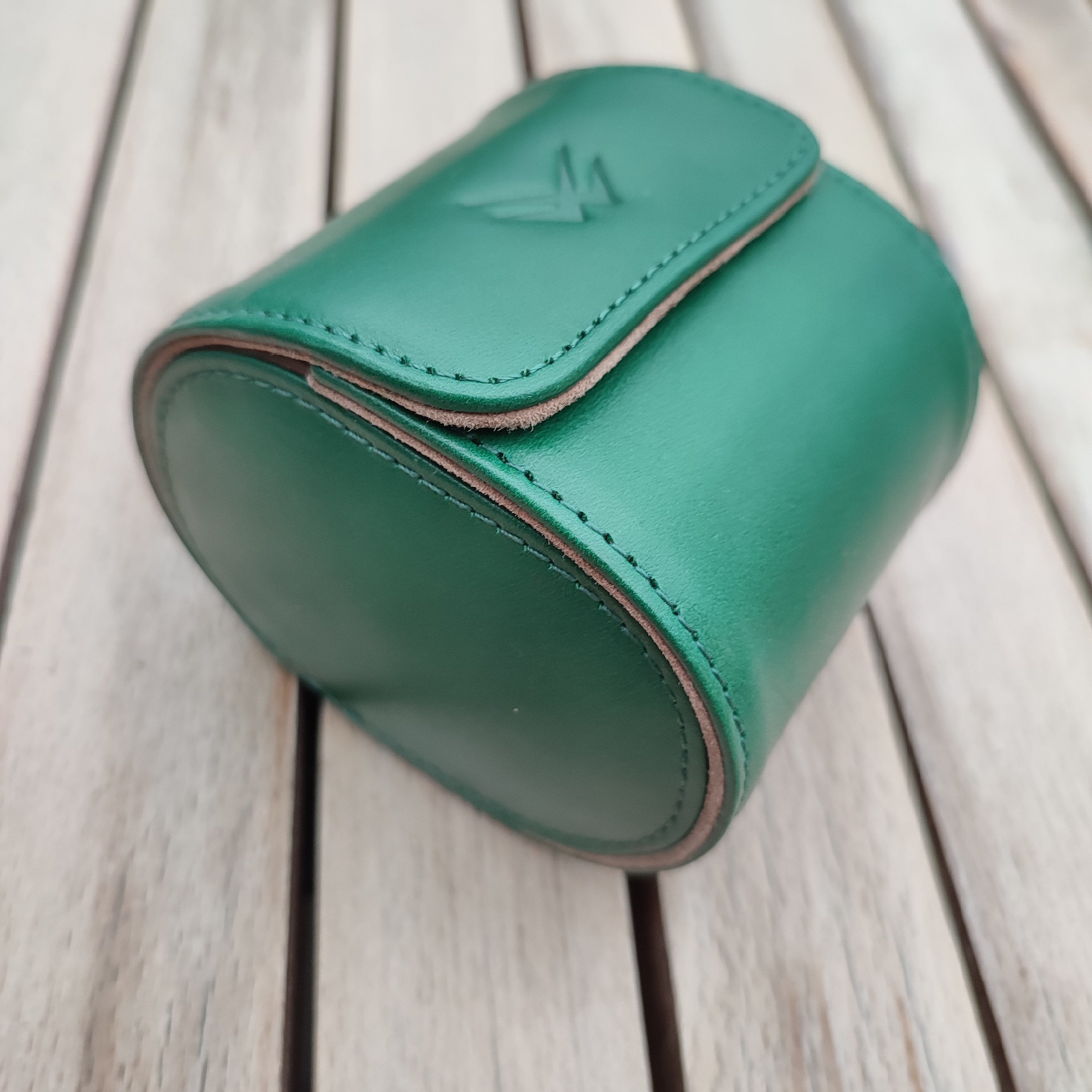Toro Leather Watch Roll for 1 - Green
