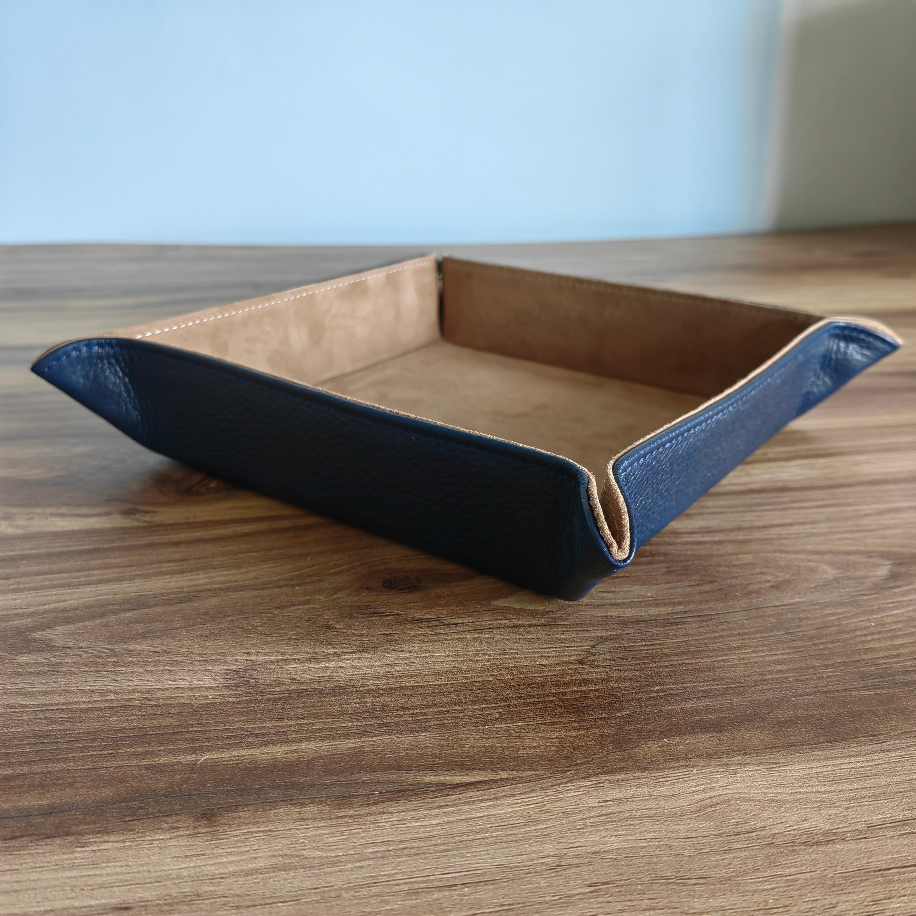 Octavia Leather Vallet Organizer - D. Blue
