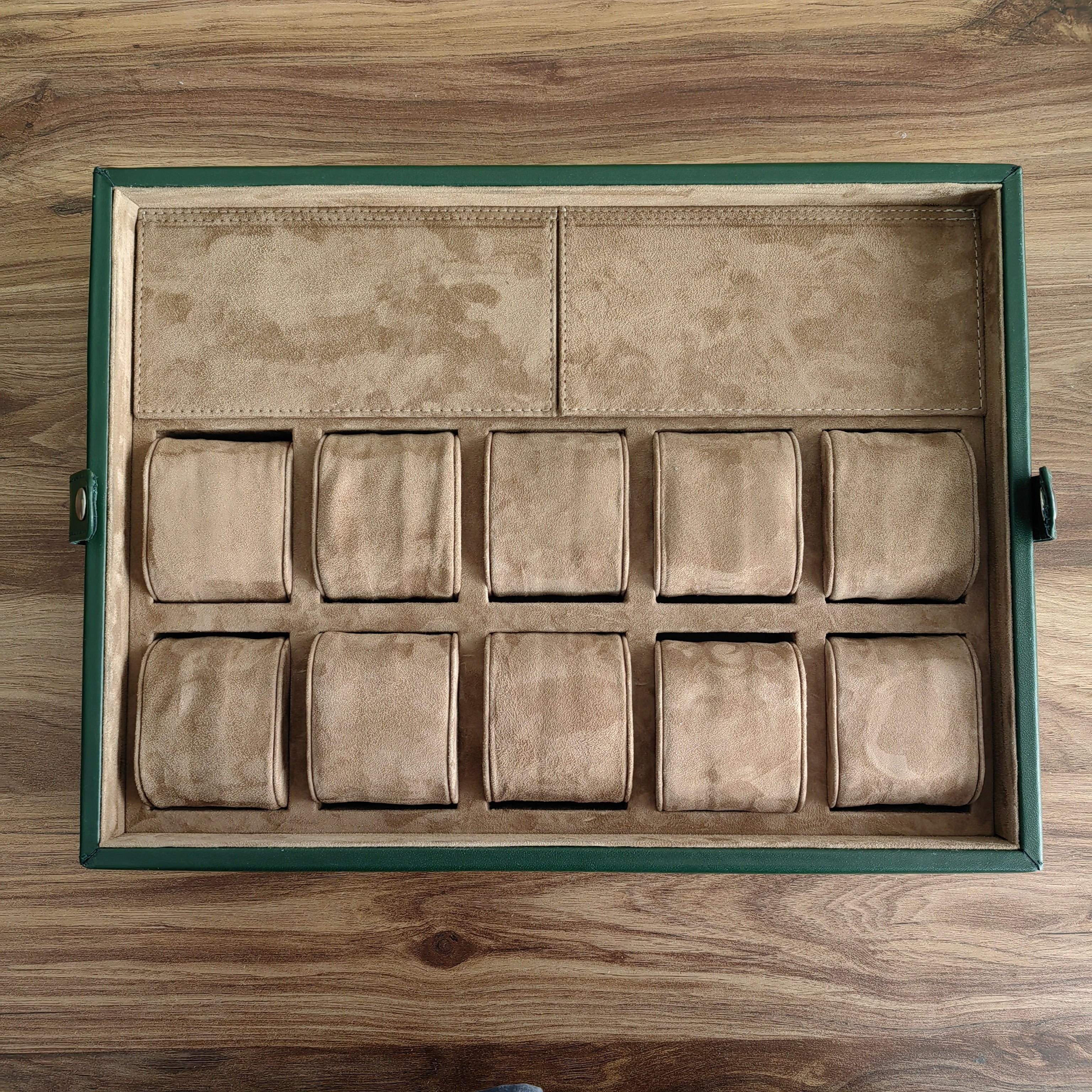 Leather Watch Box for 10  / Green