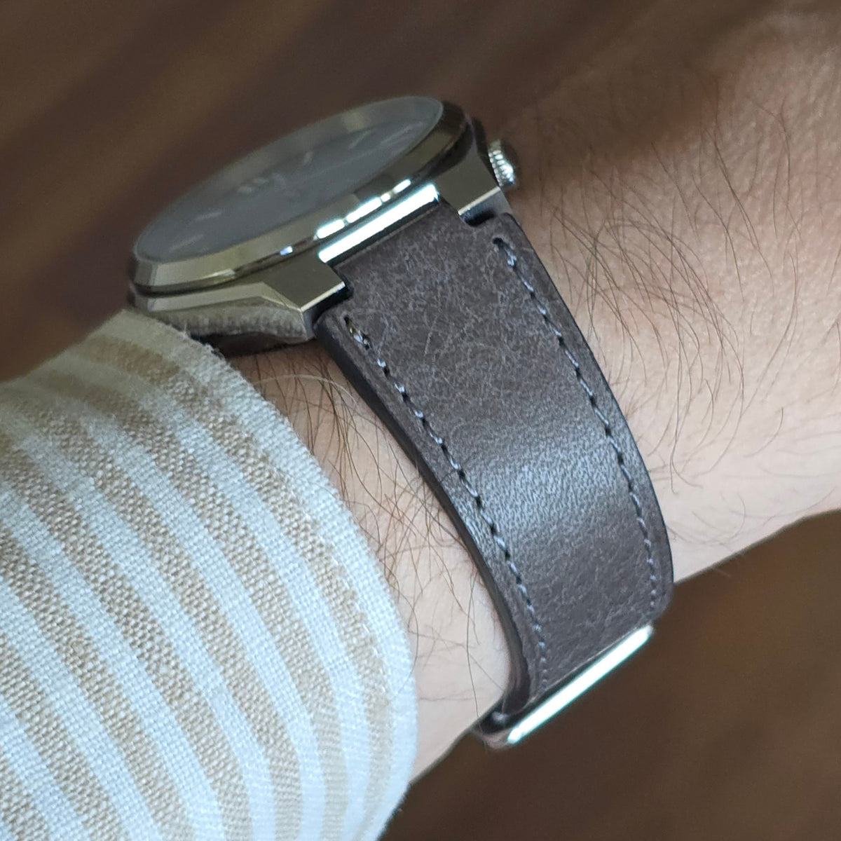 Tsuyosa Leather Strap - Smoke