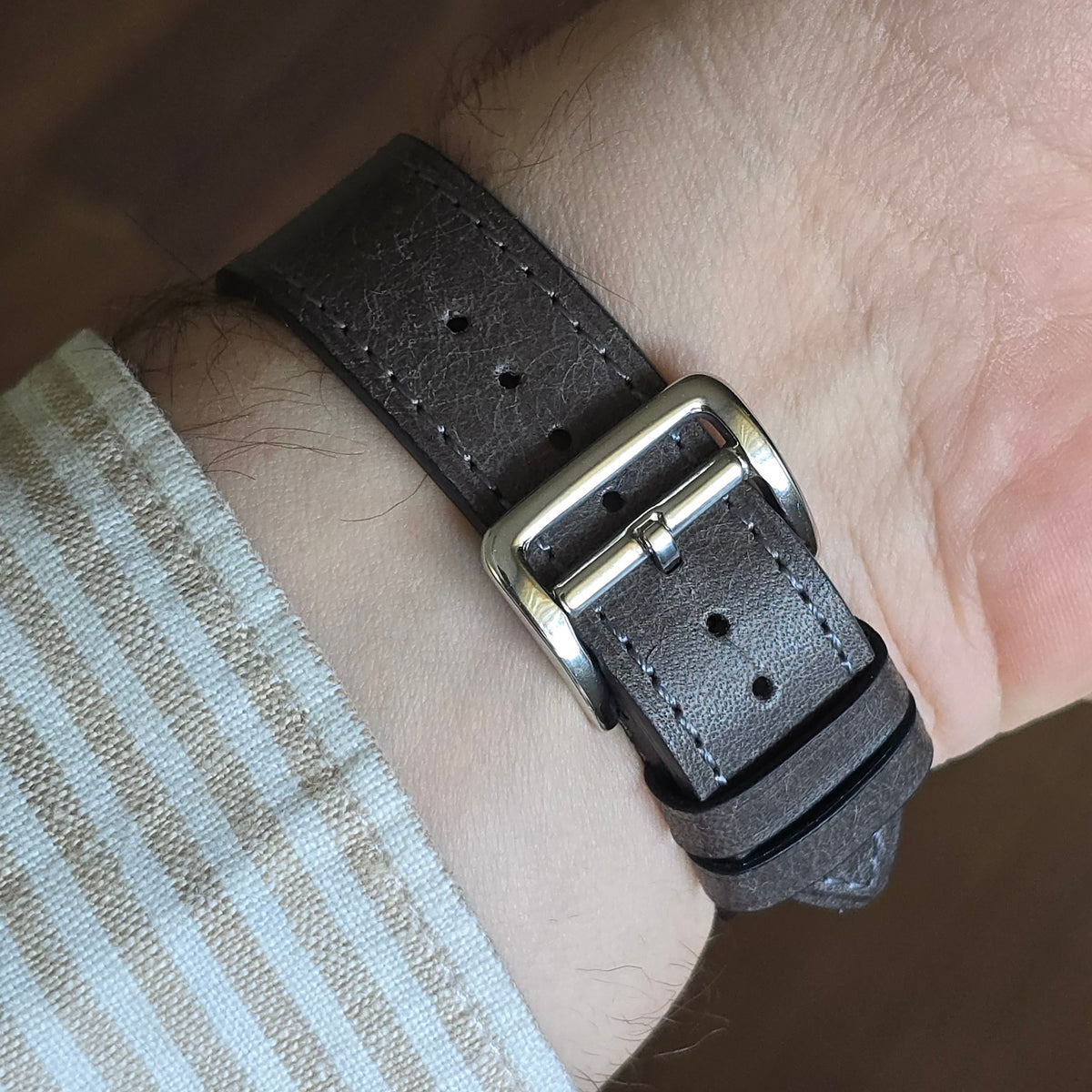 Tsuyosa Leather Strap - Smoke