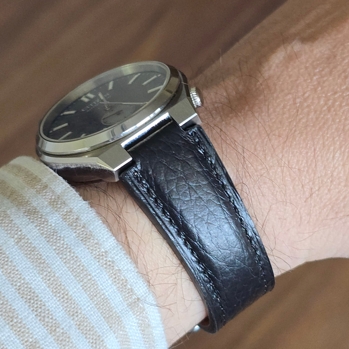 Tsuyosa Leather Strap - Black