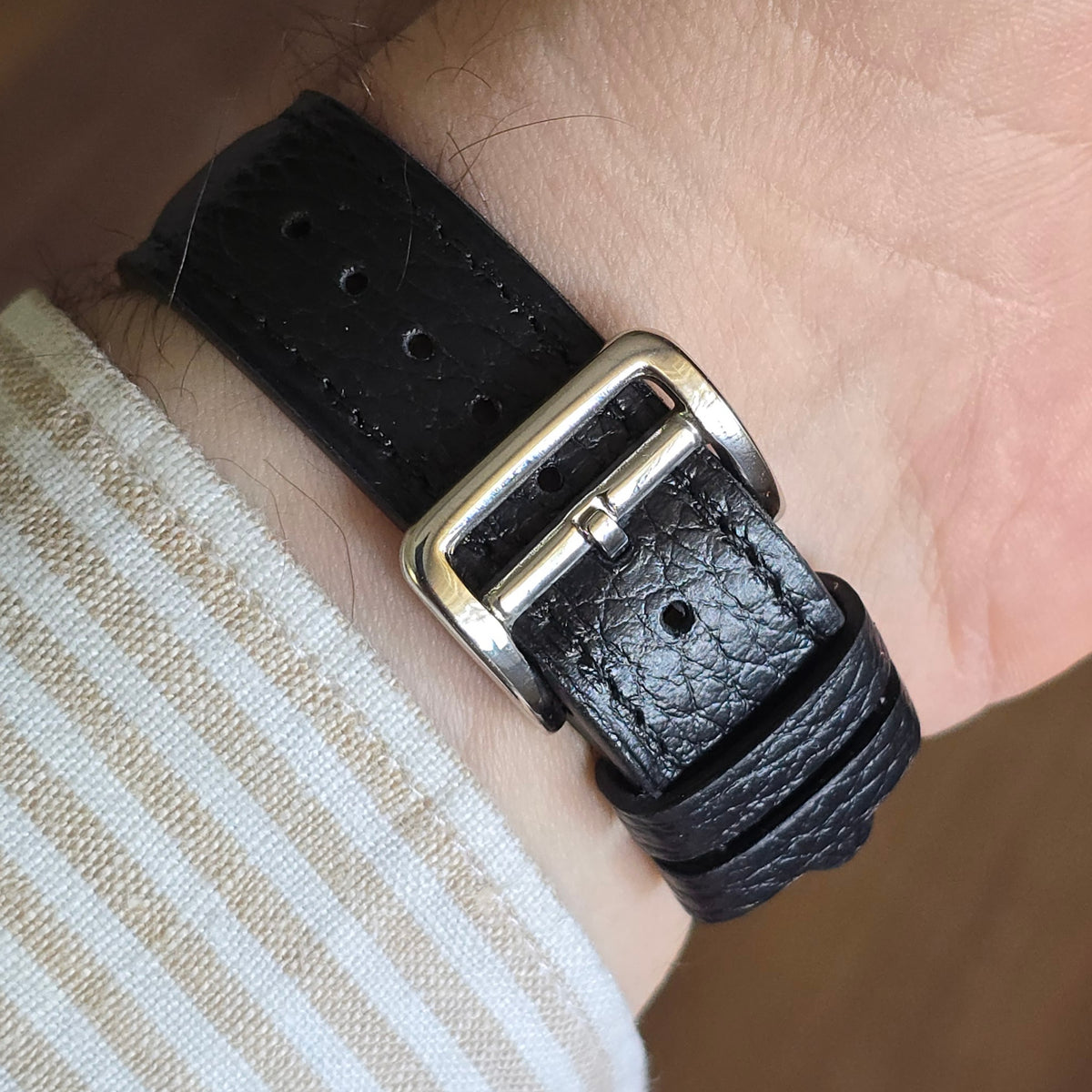 Tsuyosa Leather Strap - Black