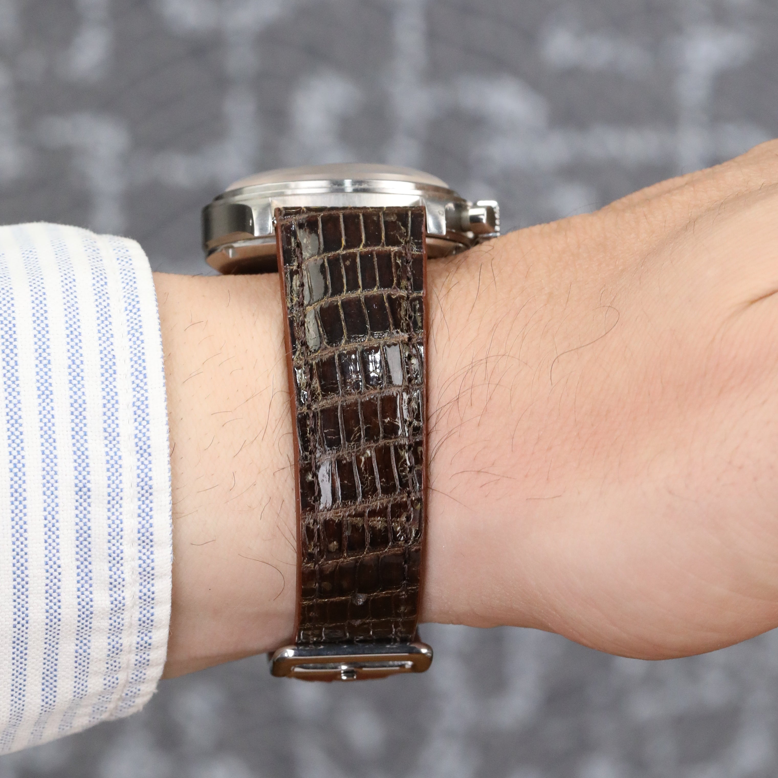 Lizard Leather Watch Strap - Brown