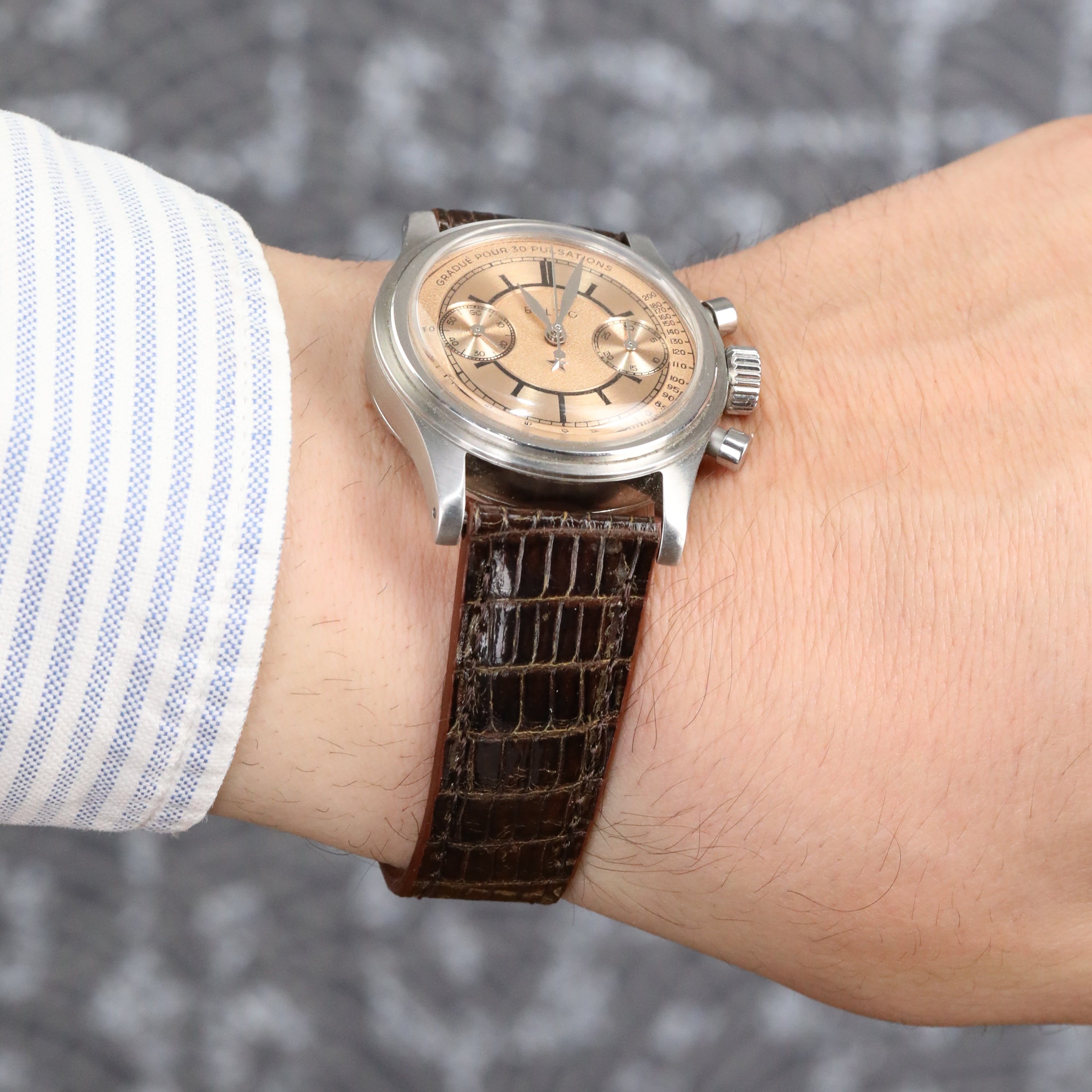 Lizard Leather Watch Strap - Brown