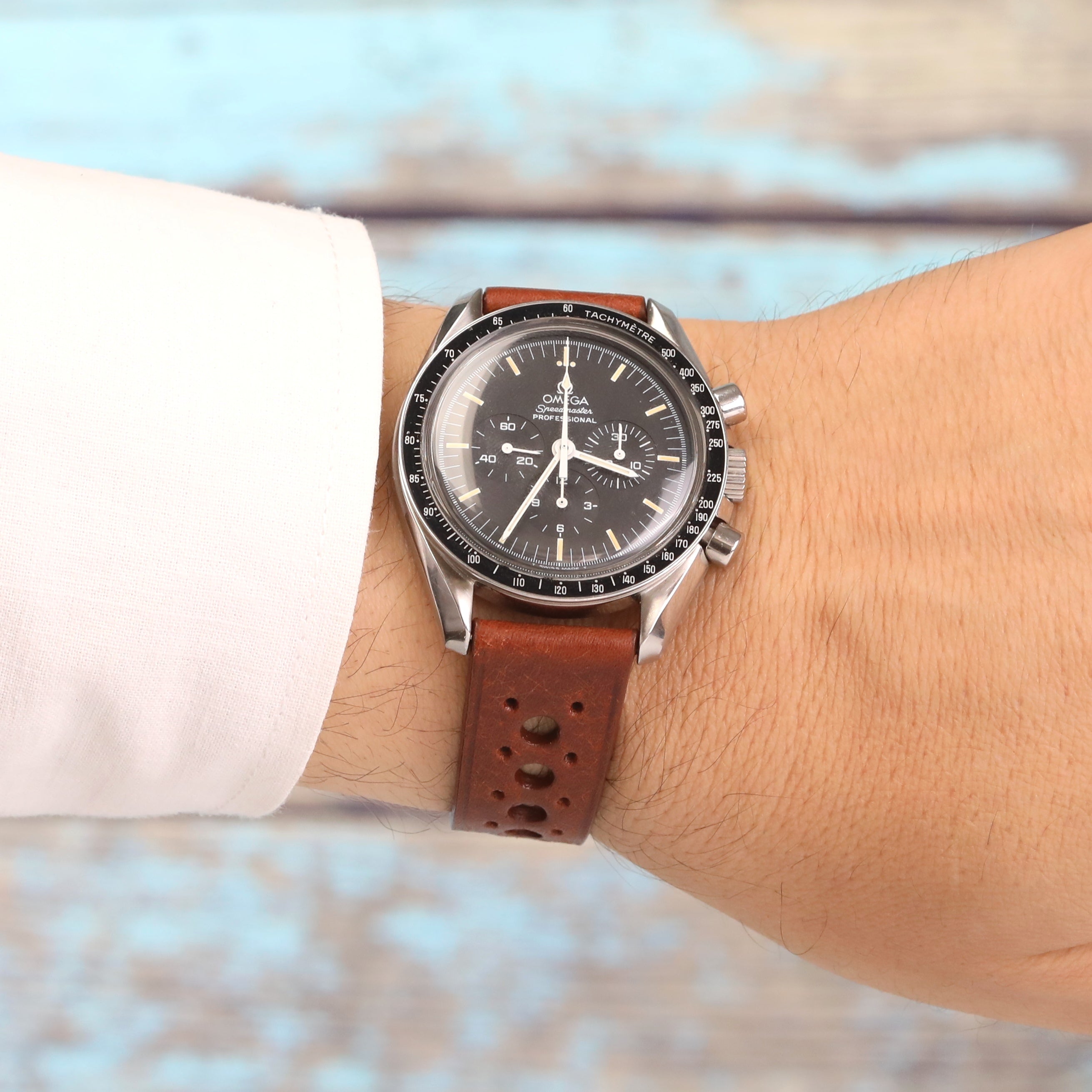 Rally Style Leather Strap - Brown