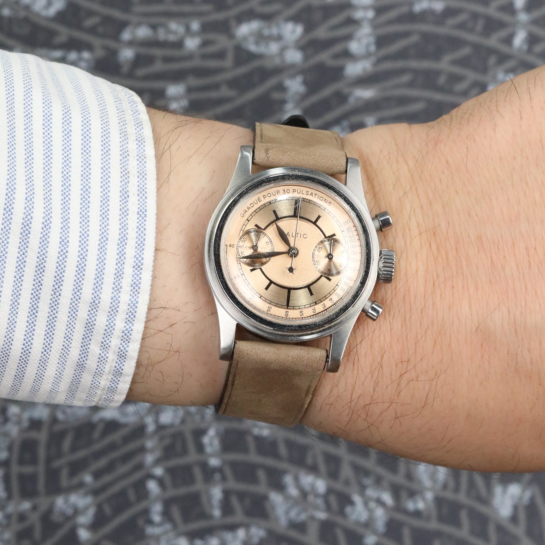 Nubuck Slim Leather Watch Strap