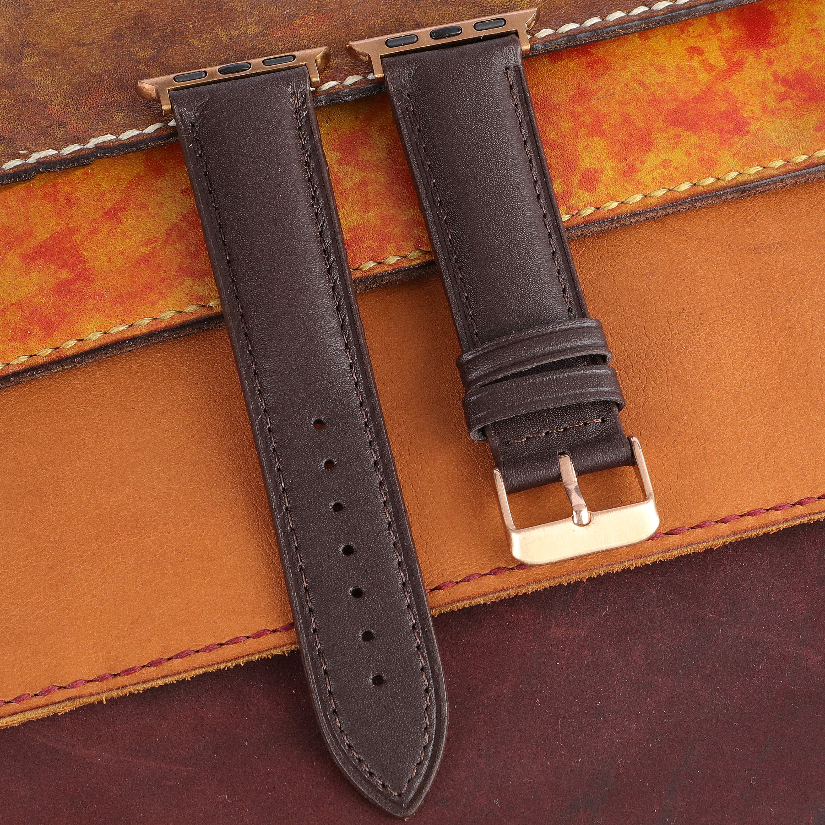 Apple Leather Strap -  Brown