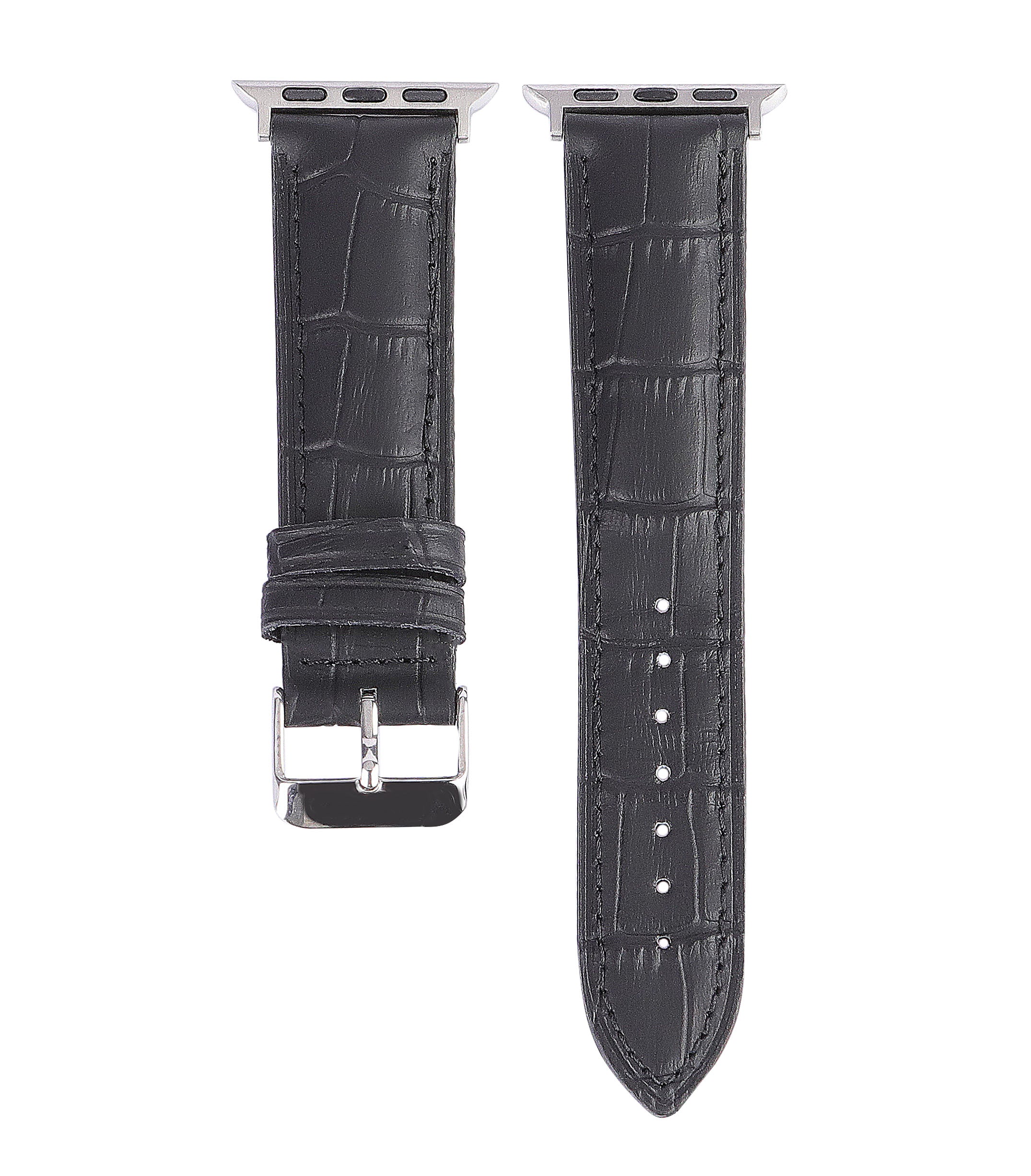 Apple Watch Compatible Leather Strap -  Black