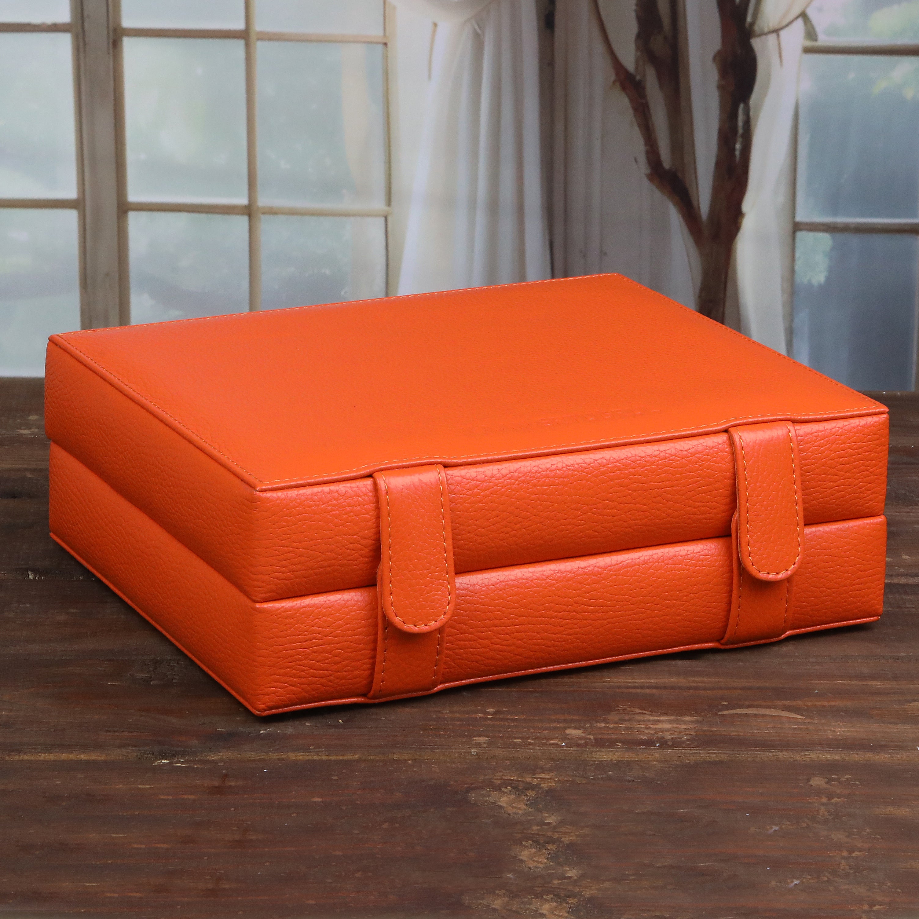 Leather Watch Box for 6 / Orange