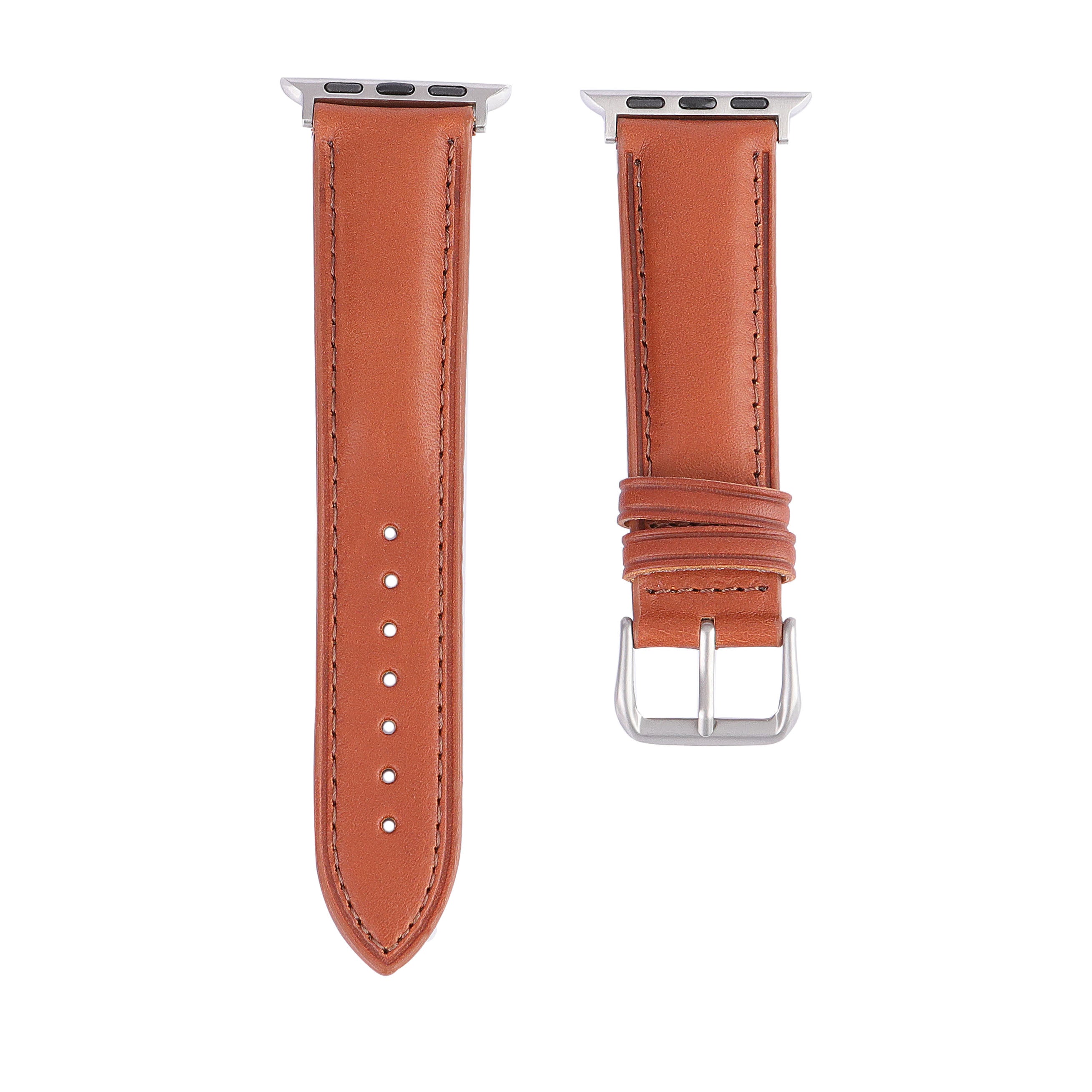 Apple Watch Compatible Leather Strap -  Tan