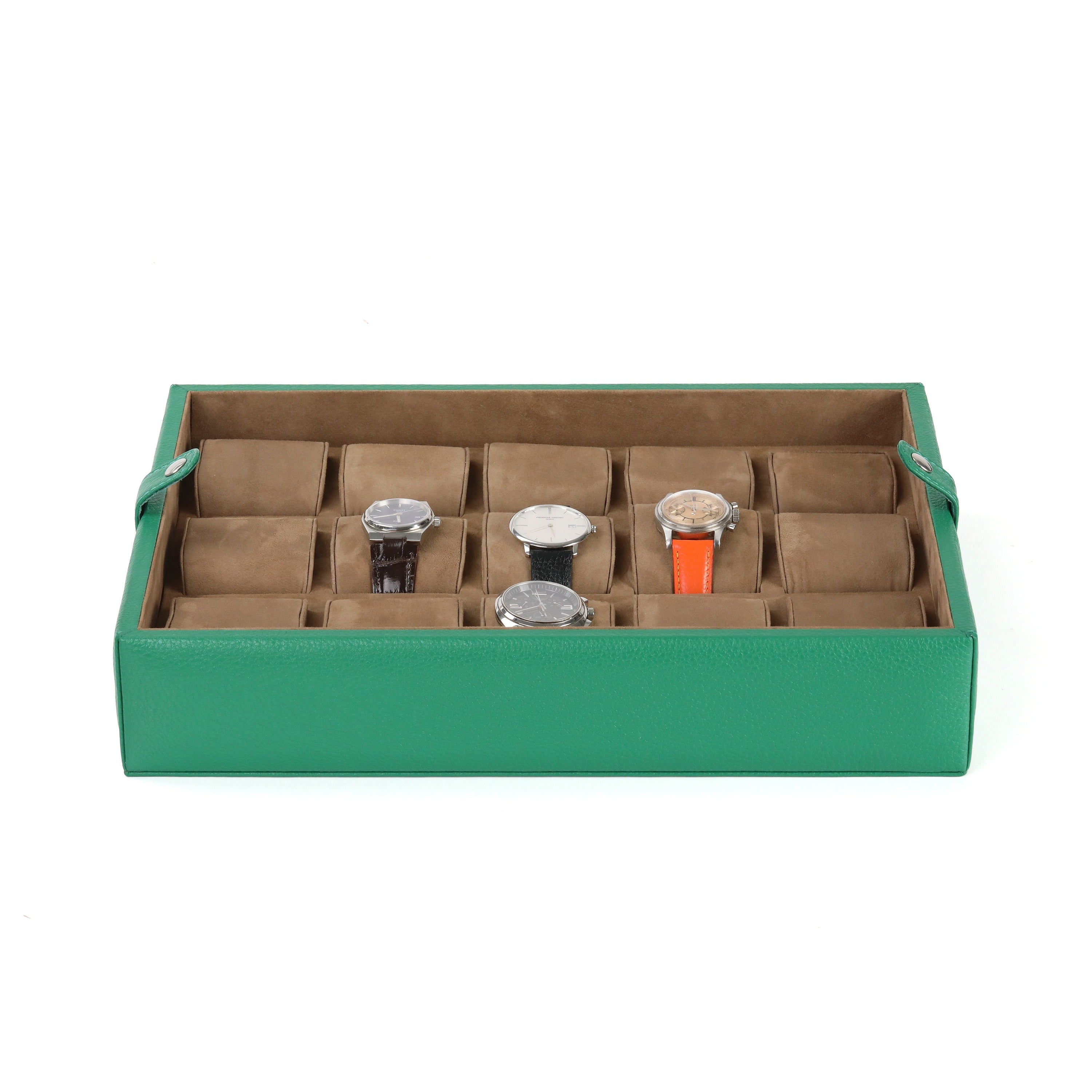 Leather Watch Box for 15  / Green (Mocha)