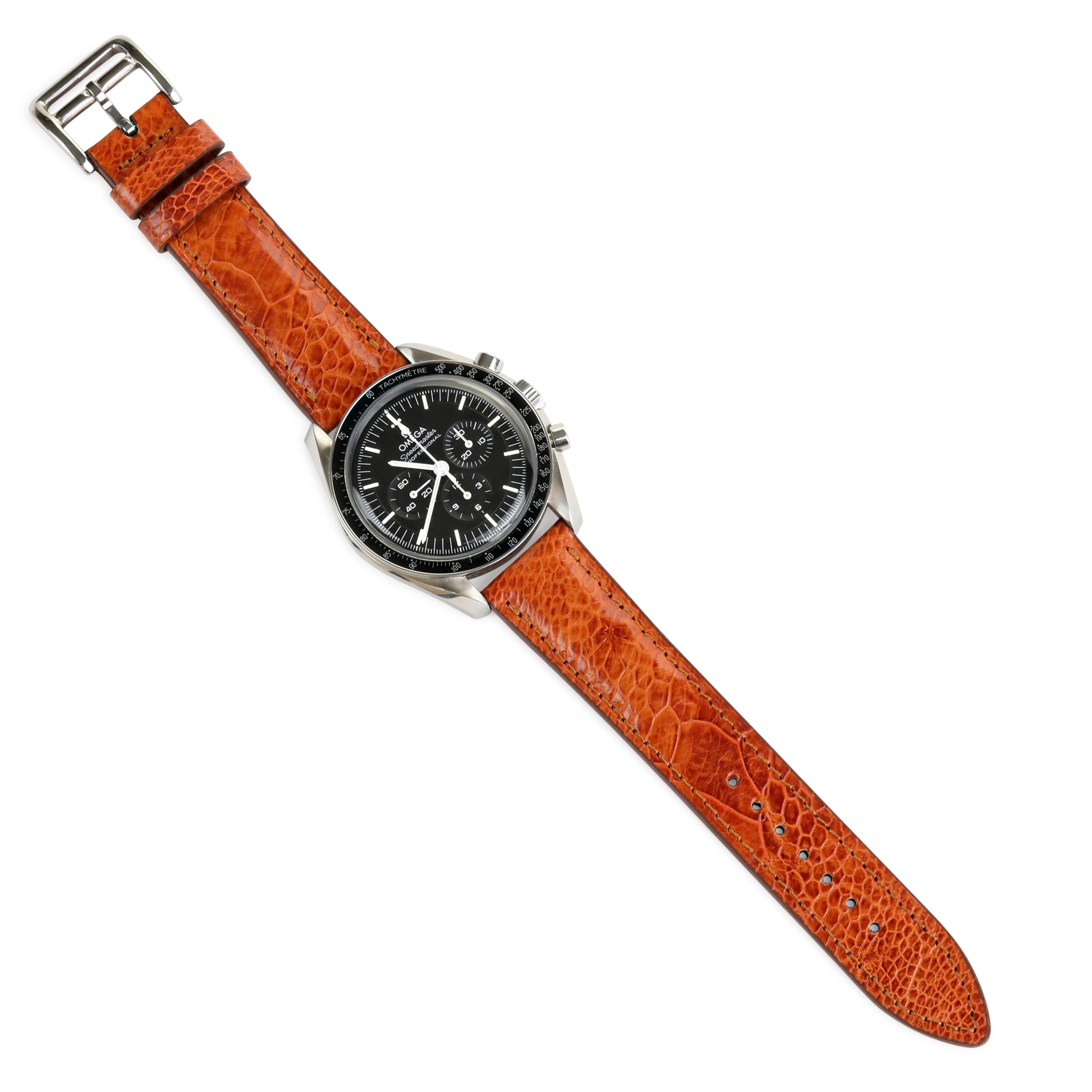 Ostrich Leather Strap - Tan