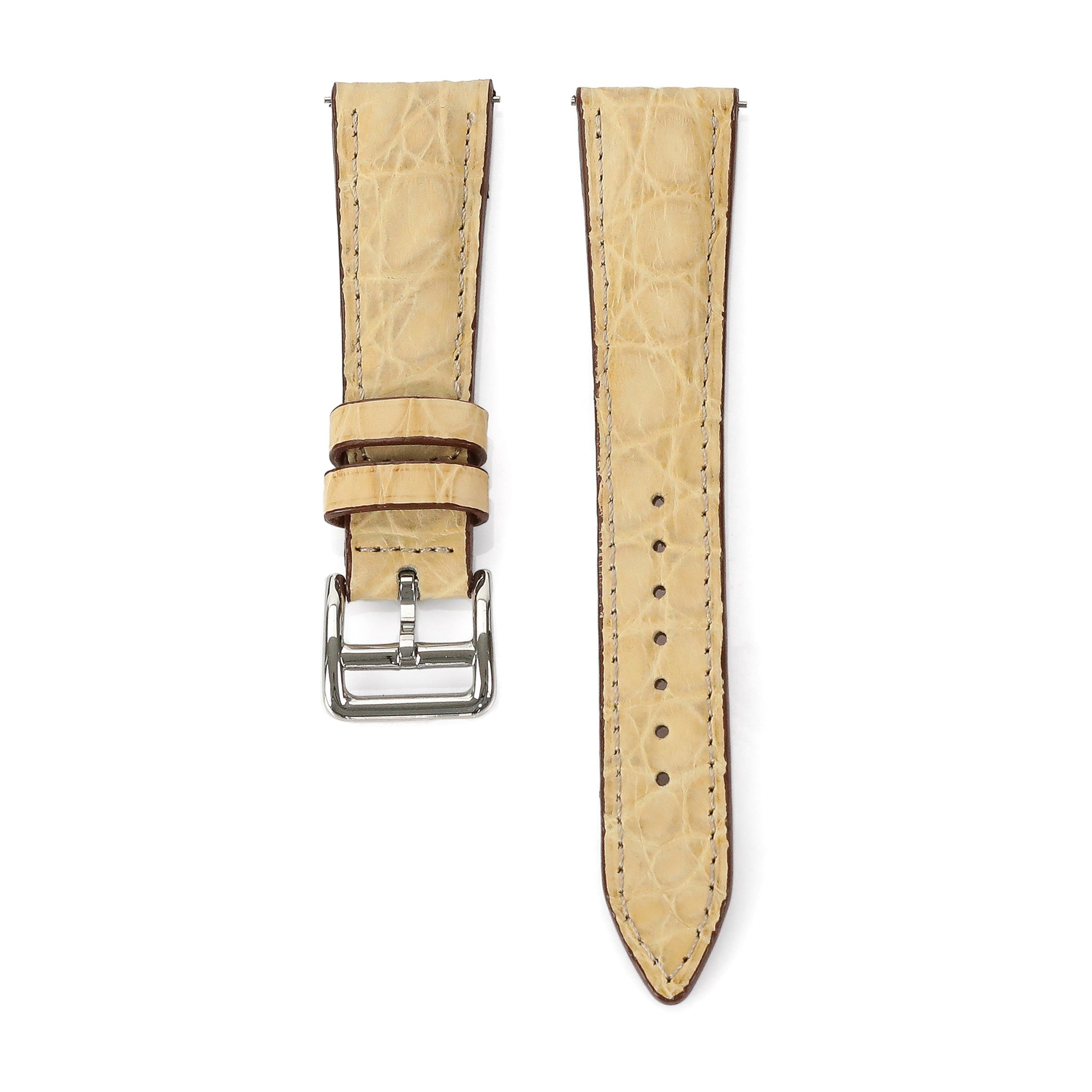 Genuine Croc. Leather Watch Strap