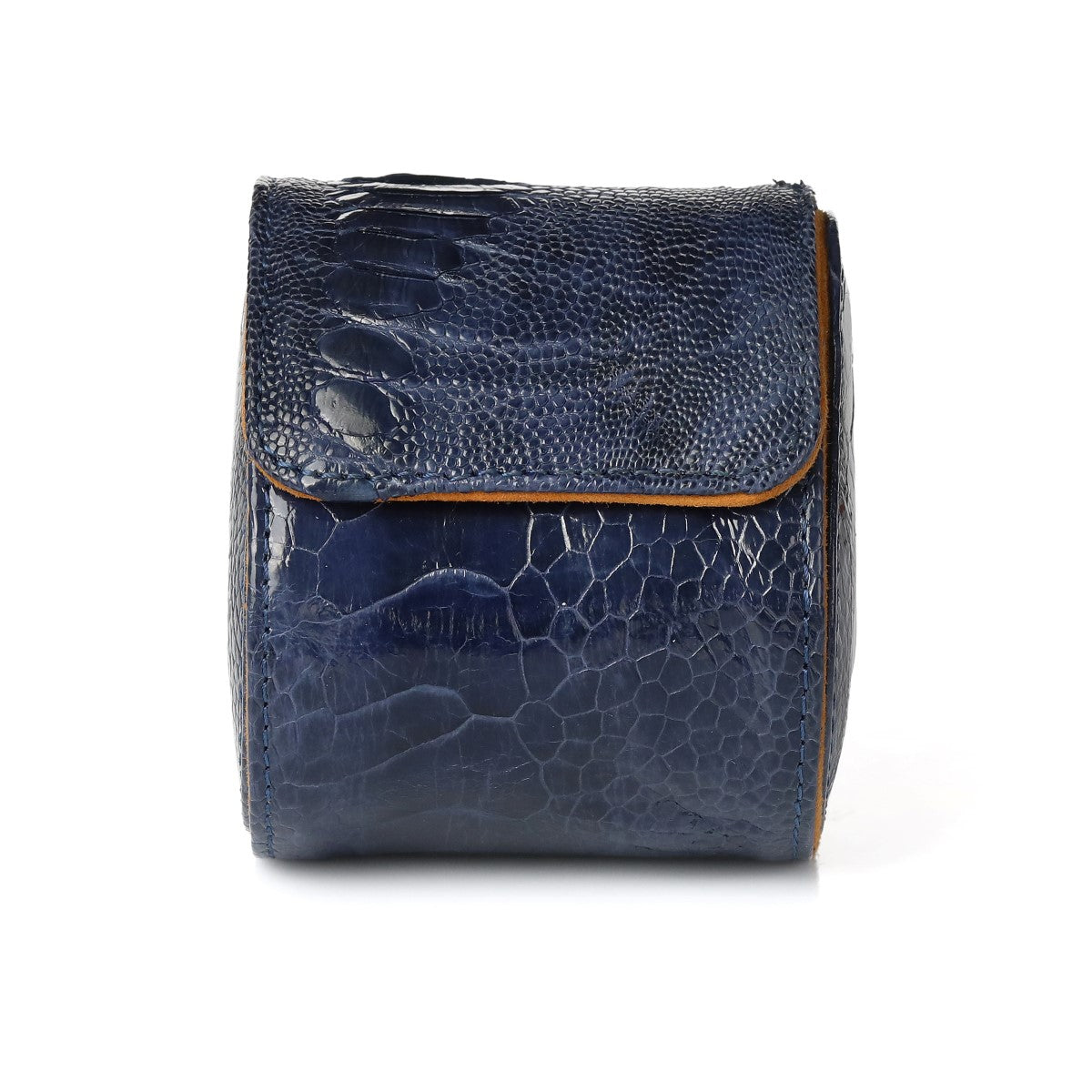 Toro Ostrich Leather Watch Roll for 1 - D. Blue