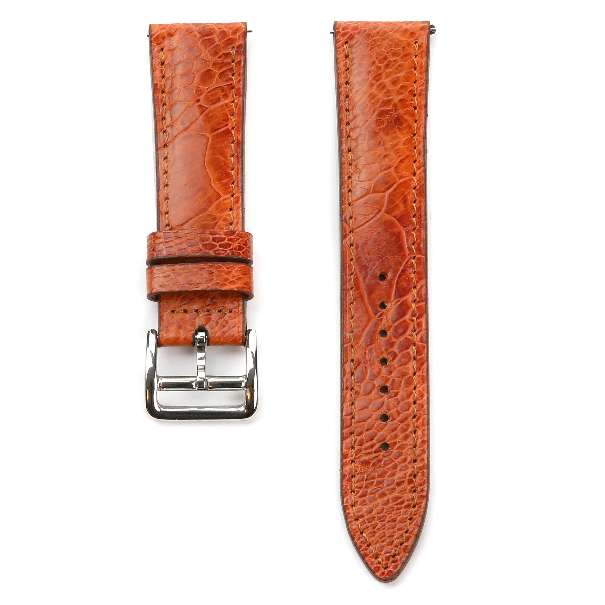 Ostrich Leather Strap - Tan