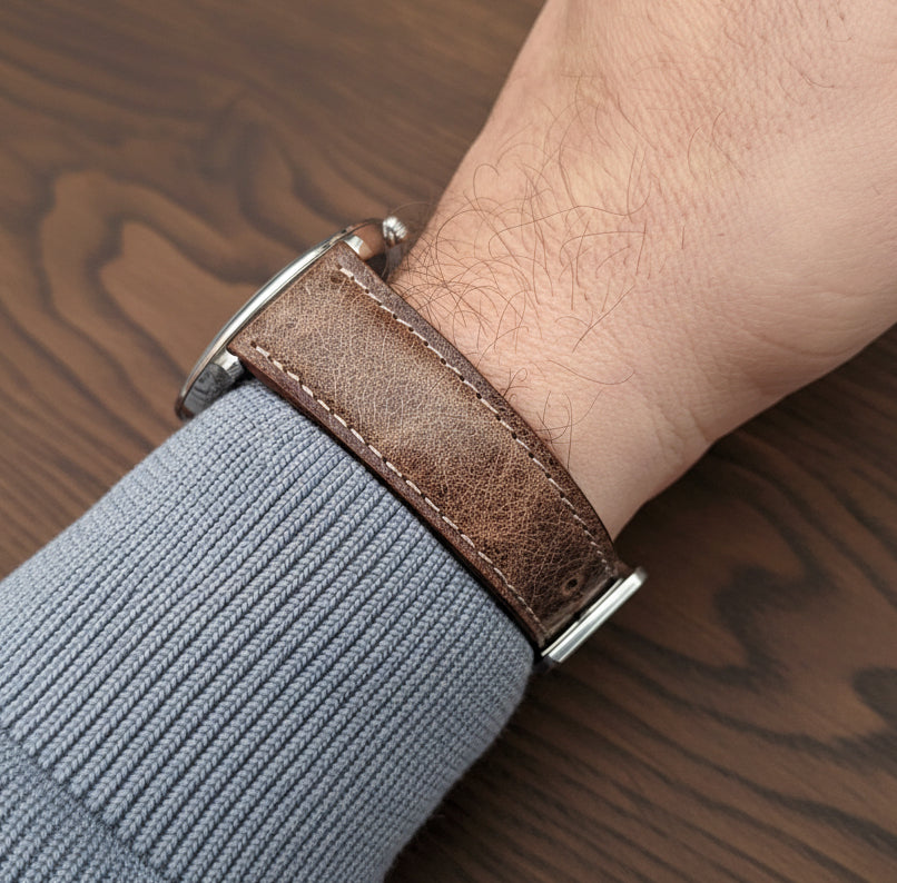 Distressed Leather Watch Strap