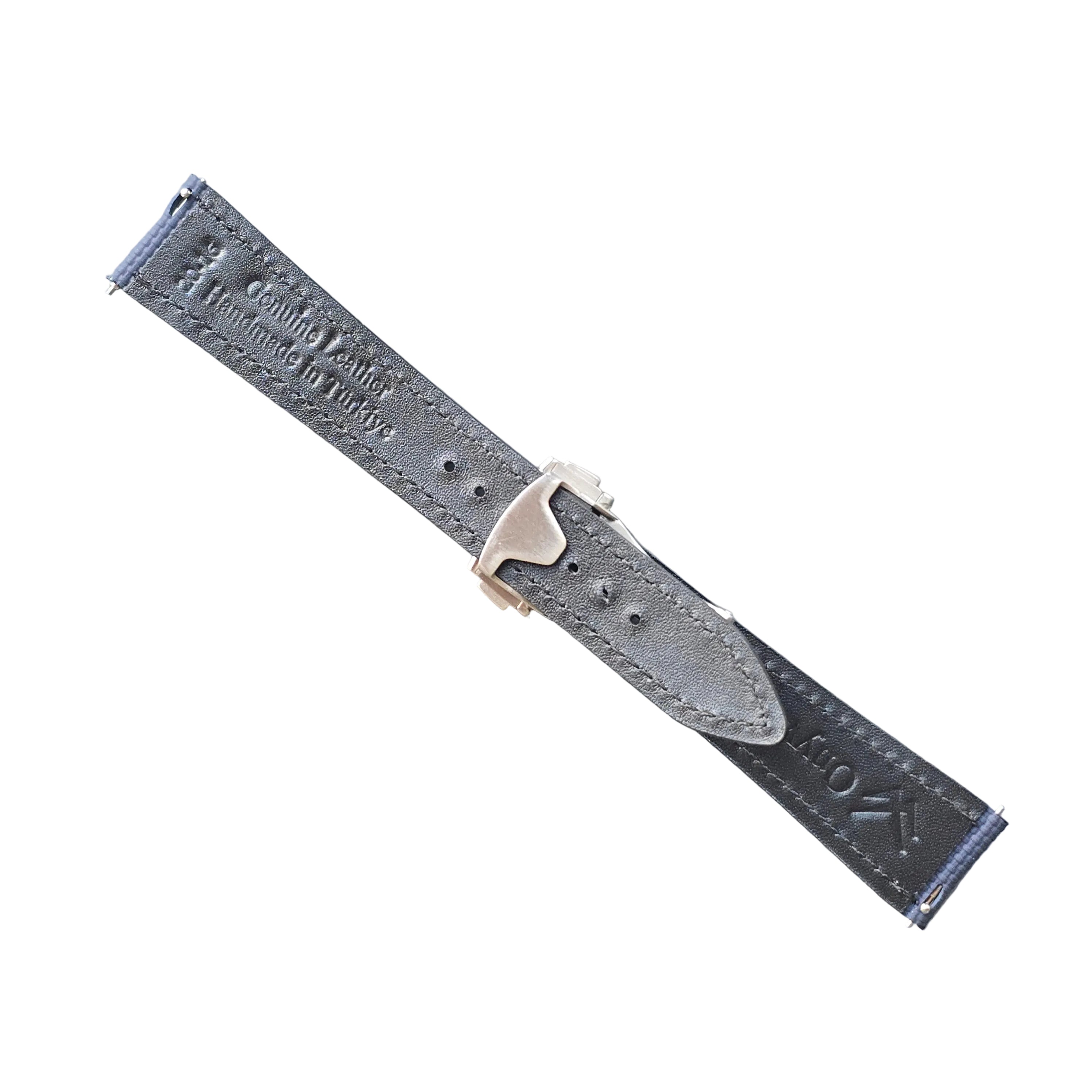 Sailcloth FKM Rubber Strap with Deployment Clasp - Green