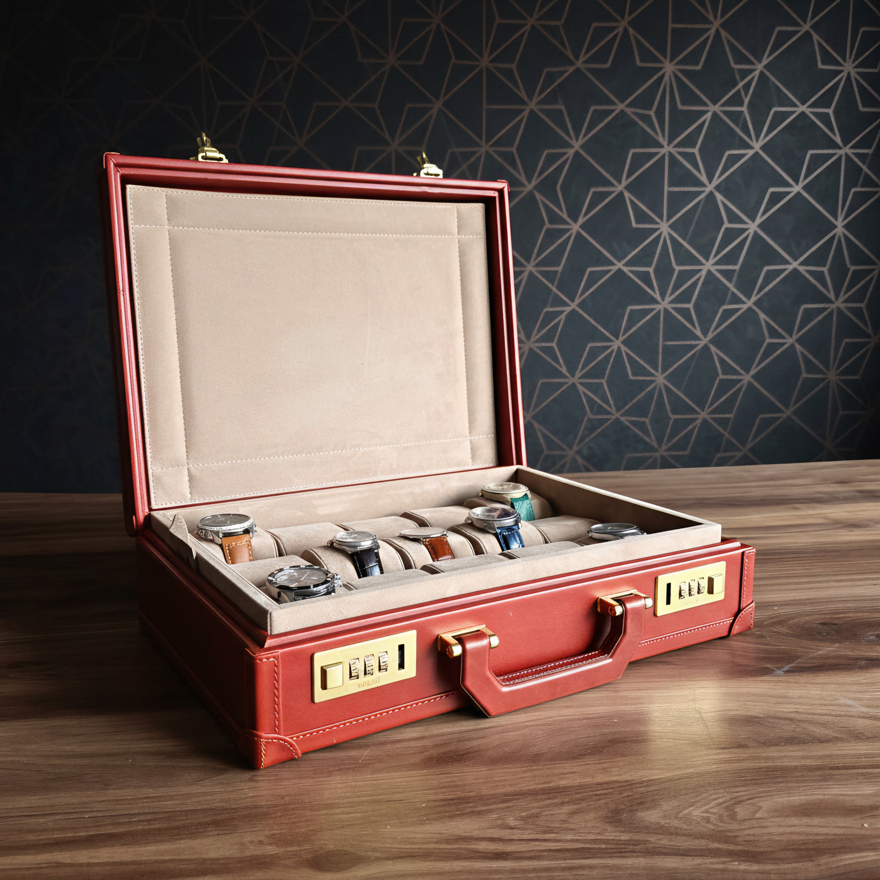 Bond Watch Box for 15  / Crimson - Mocha