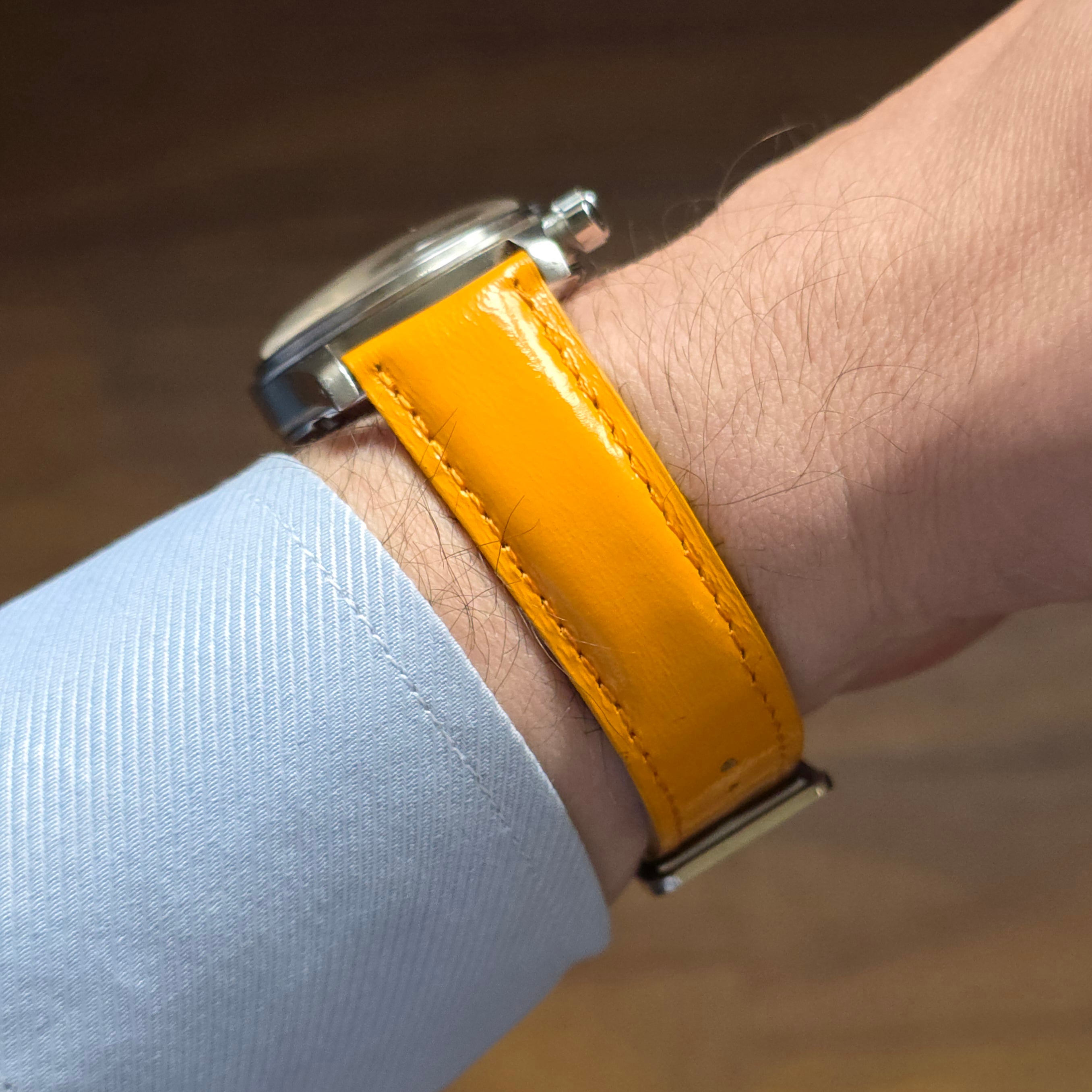 Patent Leather Strap - Yellow