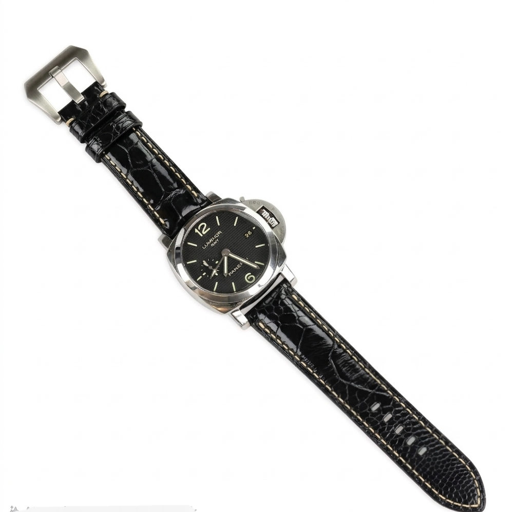 Florentine Series Ostrich Leather Strap / Black