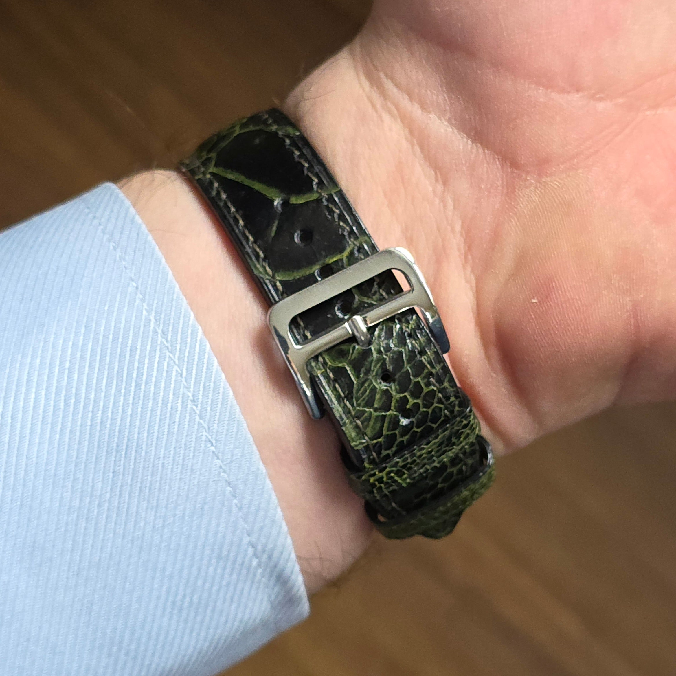 Ostrich Leather Strap - Green