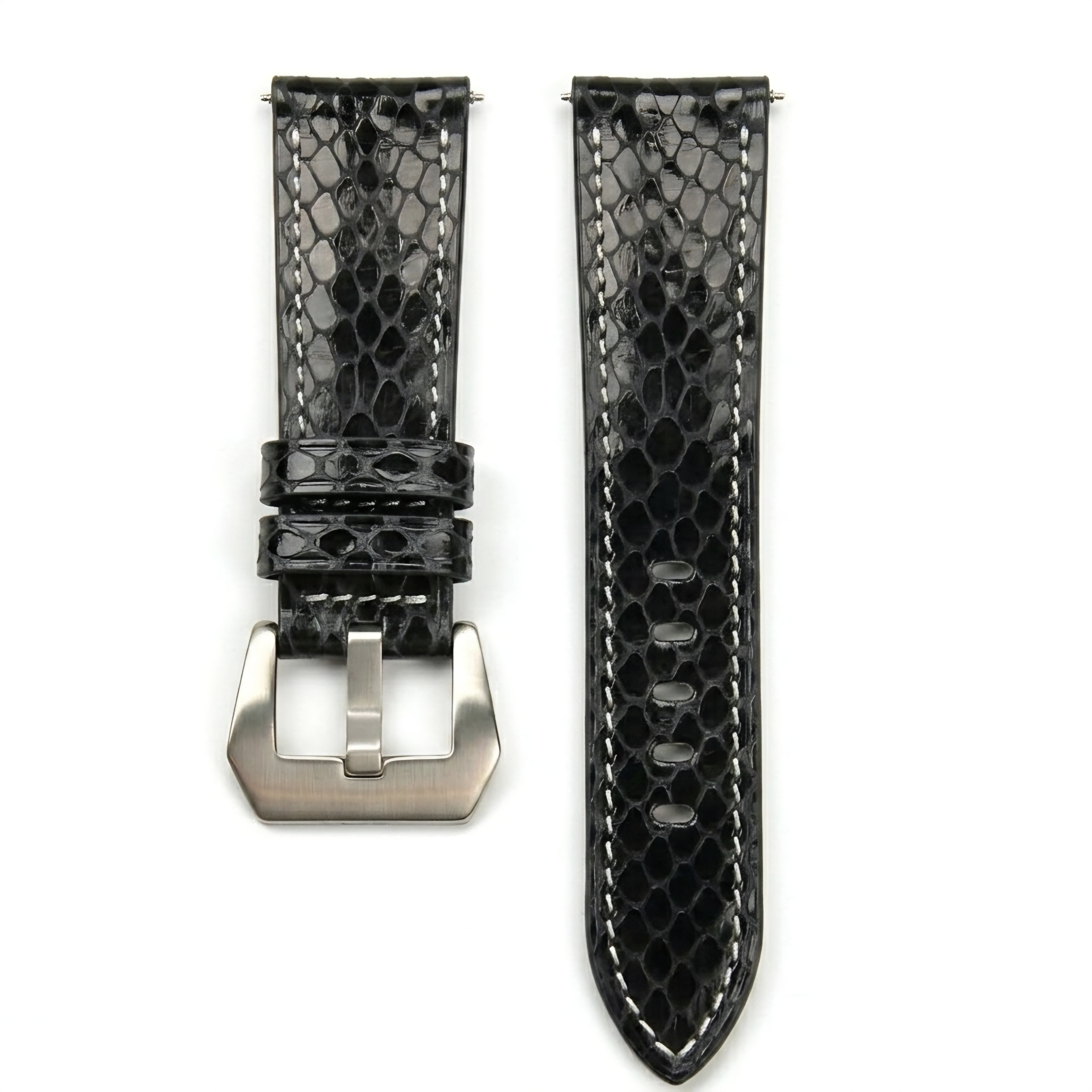 Florentine Series Snakeskin Strap / Black