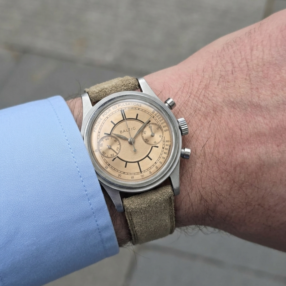 Suede Leather Strap -  Grey