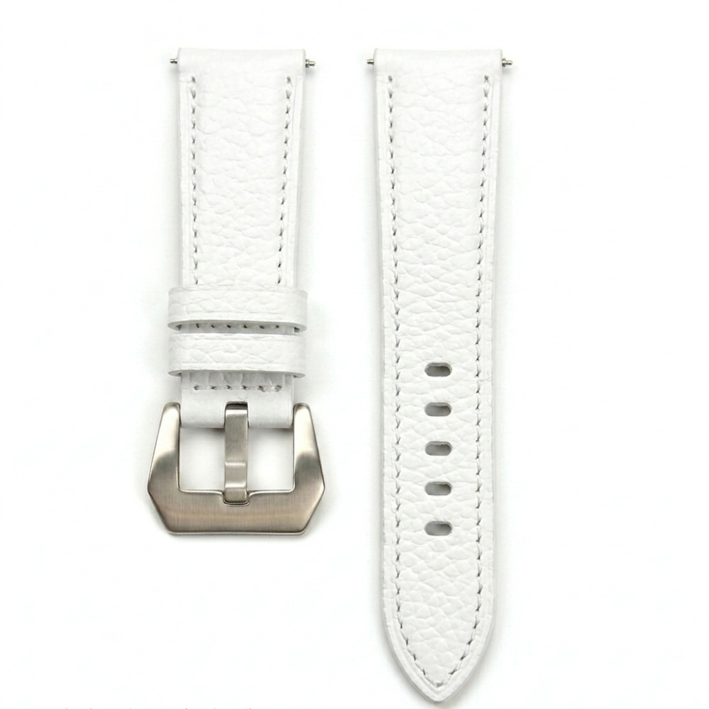 Florentine Series Suede Leather Strap / White